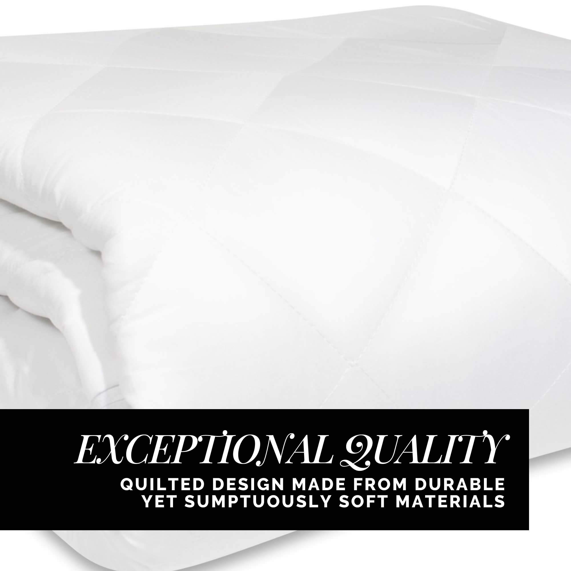 GlamHaus King Size Electric Blanket with Dual Control - Premium White Diamond Quilted Heated Mattress Pad with Elastic Skirt - 10 Heat & Timer Settings - Machine Washable - Perfect for Winter Warmth & Cozy Nights