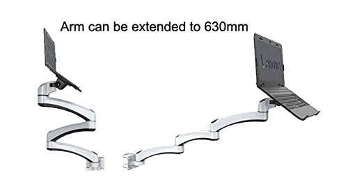 Ultra Long Arm Aluminum Alloy Full Motion Wall Mount Laptop Stand - Adjustable Monitor Holder for Bed, Desk & Office (Ideal for Home, Dorm & Workspace)