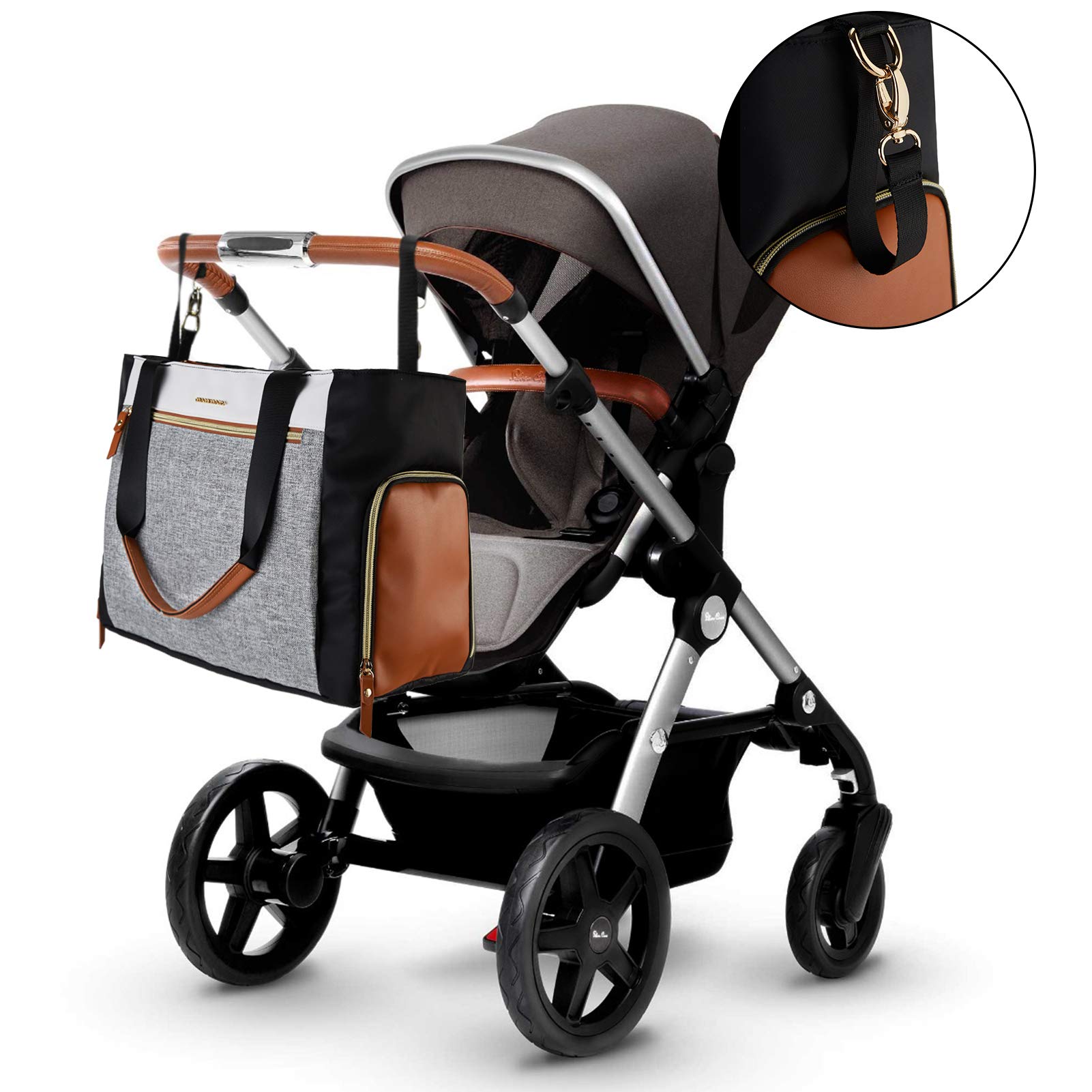 Mommore Multi-Functional Breast Pump & Diaper Bag with 15