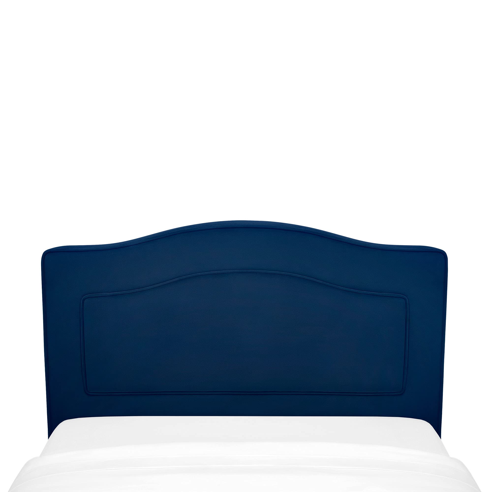 Delta Children Upholstered Twin Bed Frame with Storage, Navy Blue - Perfect for Kids' Bedrooms, Guest Rooms & Small Spaces