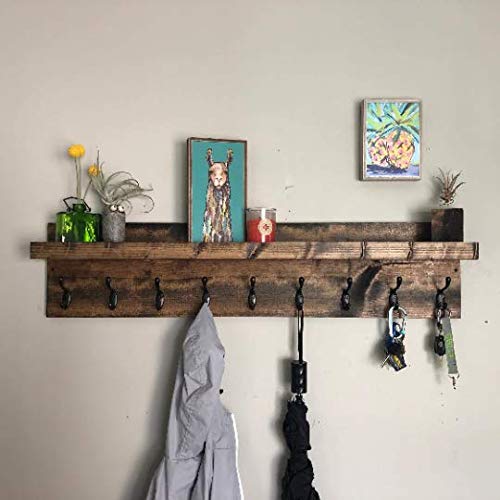 Wall Mounted Coat Rack with Shelf - 20