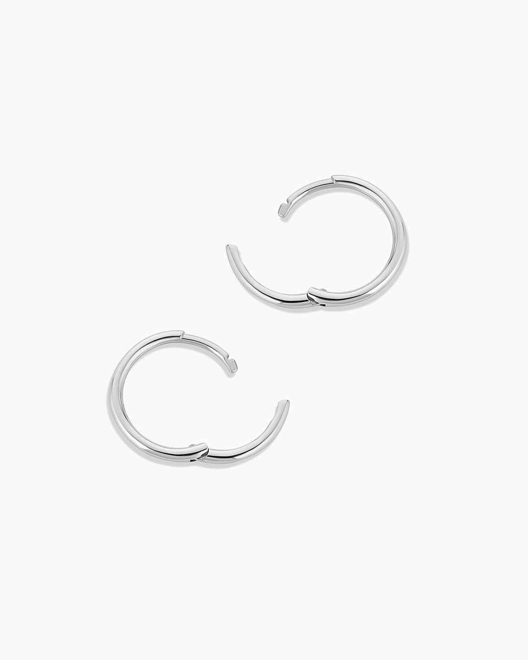 14K White Gold Classic Huggie Hoop Earrings for Women - Perfect for Everyday Wear, Parties & Gifts
