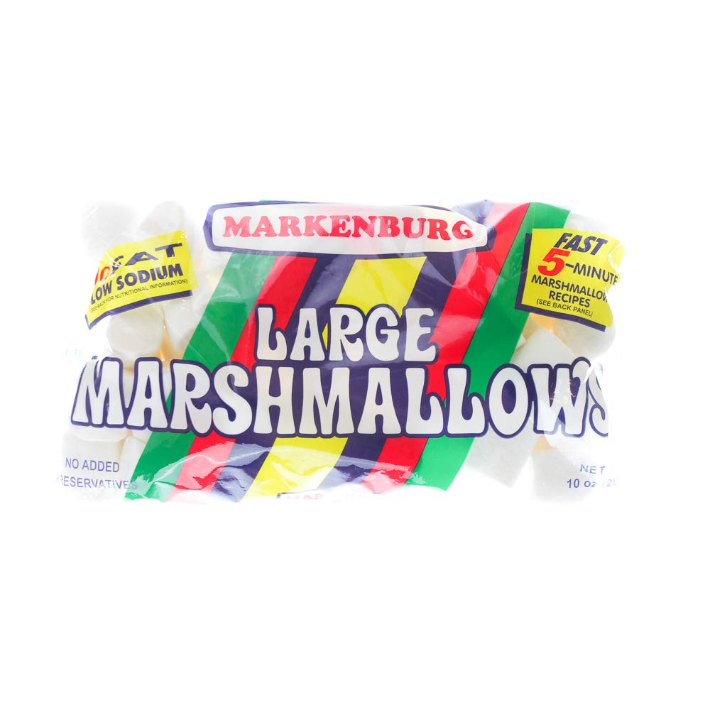 Markenburg Large White Marshmallows 283g (3 Pack) - Perfect for Hot Chocolate, S'mores, and Baking Treats
