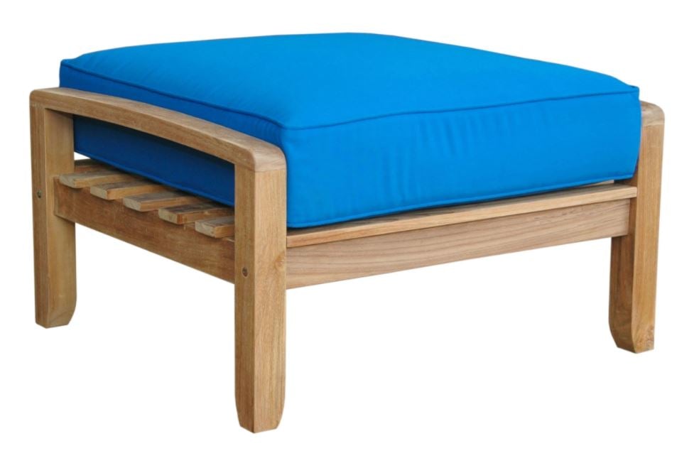 Anderson Teak Natsepa Ottoman DS 703 - Waterproof Outdoor Storage Bench with Cushion - Perfect for Patio, Garden, and Poolside Relaxation