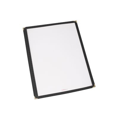 Winco Single Pocket Menu Cover - Black, 9.3 x 12.1 Inches - Perfect for Restaurants, Cafes & Events