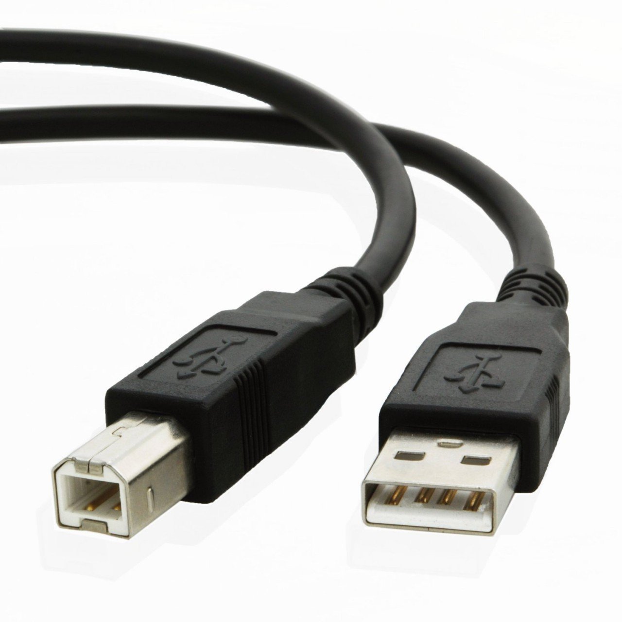 3 Ft Black USB 2.0 Printer Cable - A-Male to B-Male High Speed Data Transfer for Epson Expression Premium XP-6100, Compatible with Printers, Scanners, and Other USB Devices - Perfect for Home Office and Small Business Use