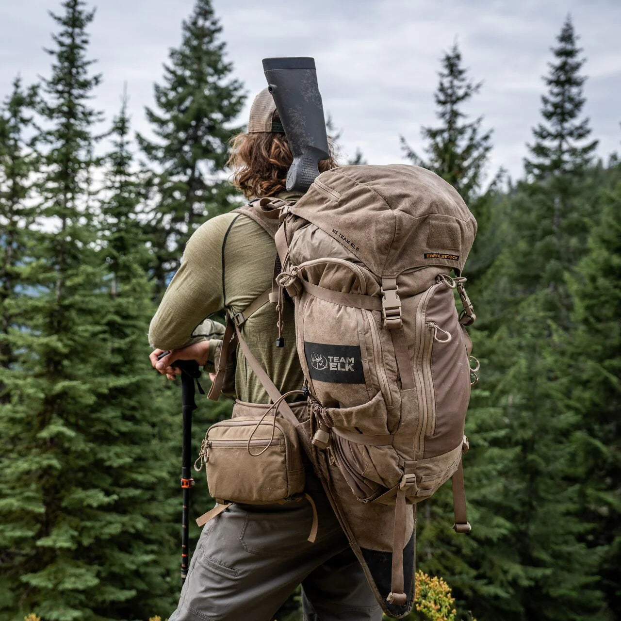 Eberlestock Team Elk Pack - Lightweight Hunting Backpack with Rifle Scabbard | Durable Gear for Elk Hunting, Backpacking & Outdoor Adventures
