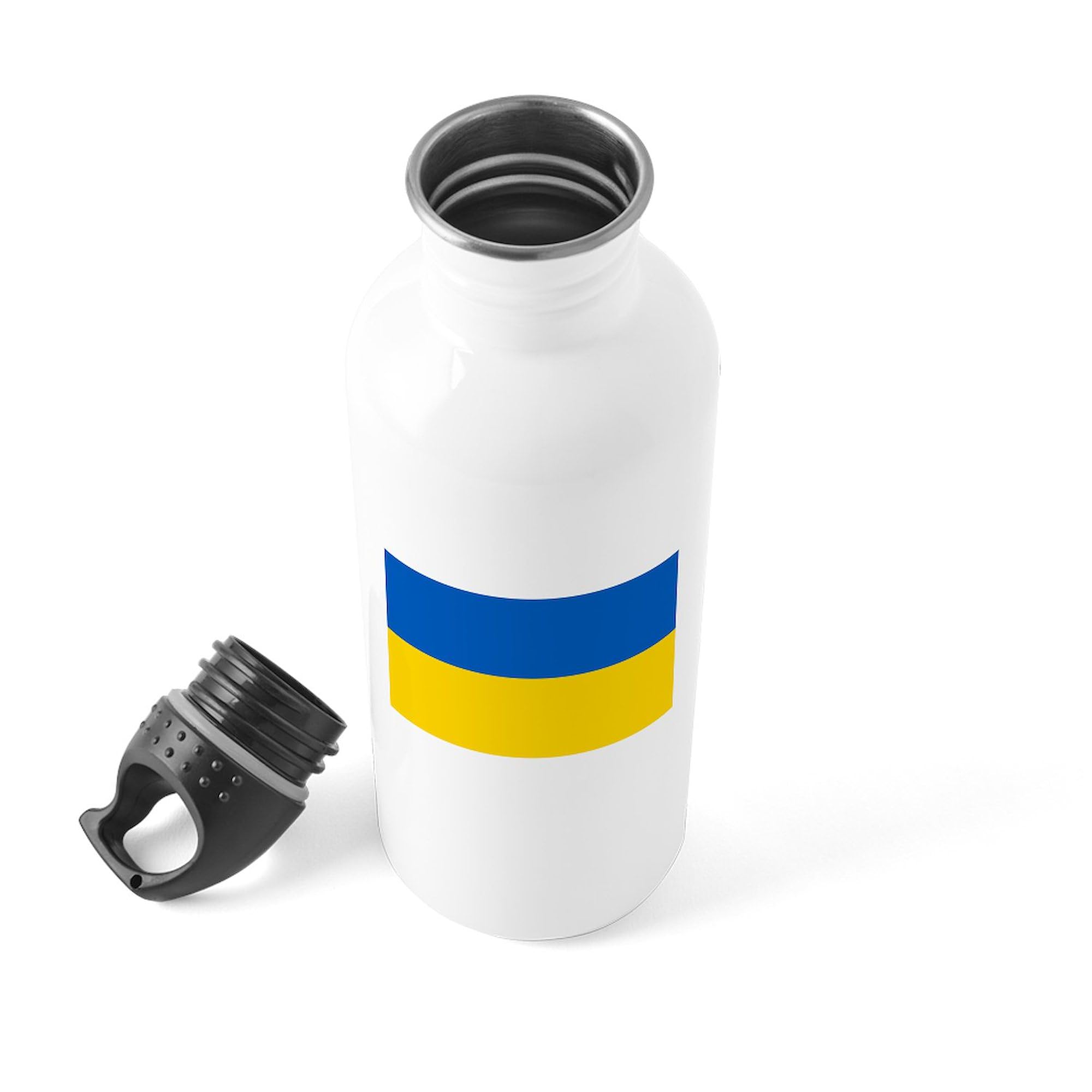 Ukraine Flag Stainless Steel Water Bottle 1.0L (34 oz) - Insulated Double Wall Vacuum Flask for Hot & Cold Drinks - Perfect for Travel, Gym, Hiking & Outdoor Activities
