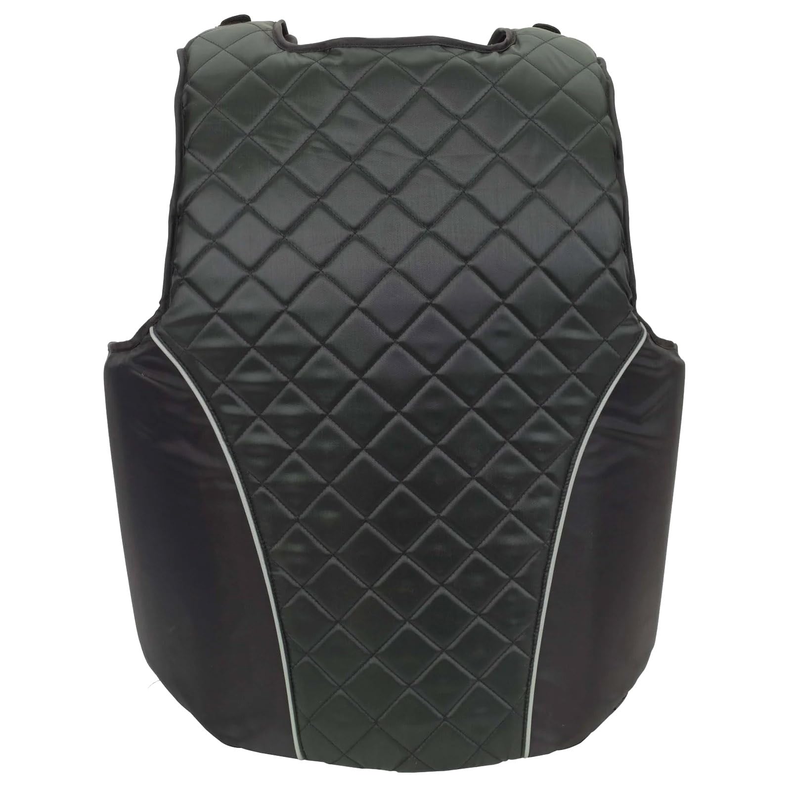 Ovation Adults' ComfortFlex Equestrian Riding Vest - Adjustable Safety Body Protector with Reflective Piping | Durable & Comfortable for Horseback Riding, Training & Competition | Black