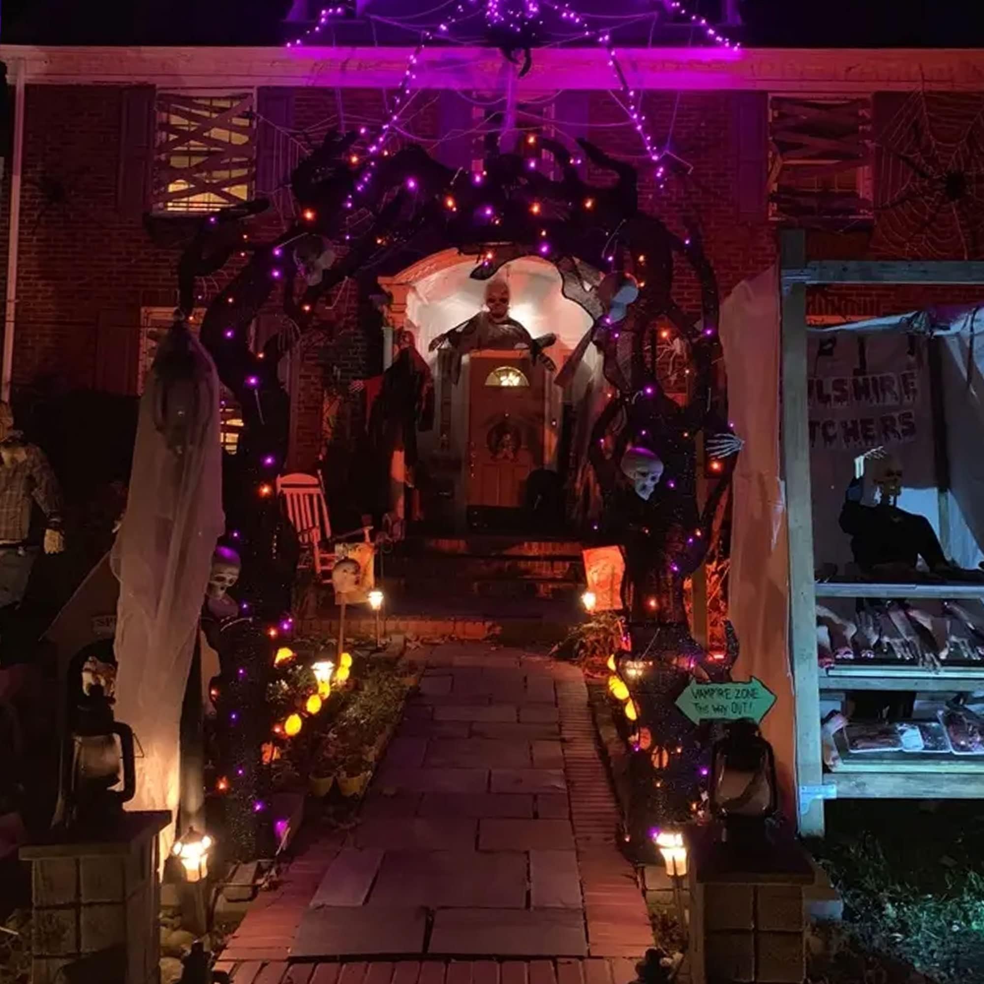 TW SHINE 200 LED 66FT Halloween String Lights - Waterproof Outdoor/Indoor Decor with 8 Lighting Modes for Halloween Party, Yard, Haunted House (Orange & Purple) - Perfect for Halloween Night Decorations, Pumpkin Displays & Spooky Atmosphere Creation