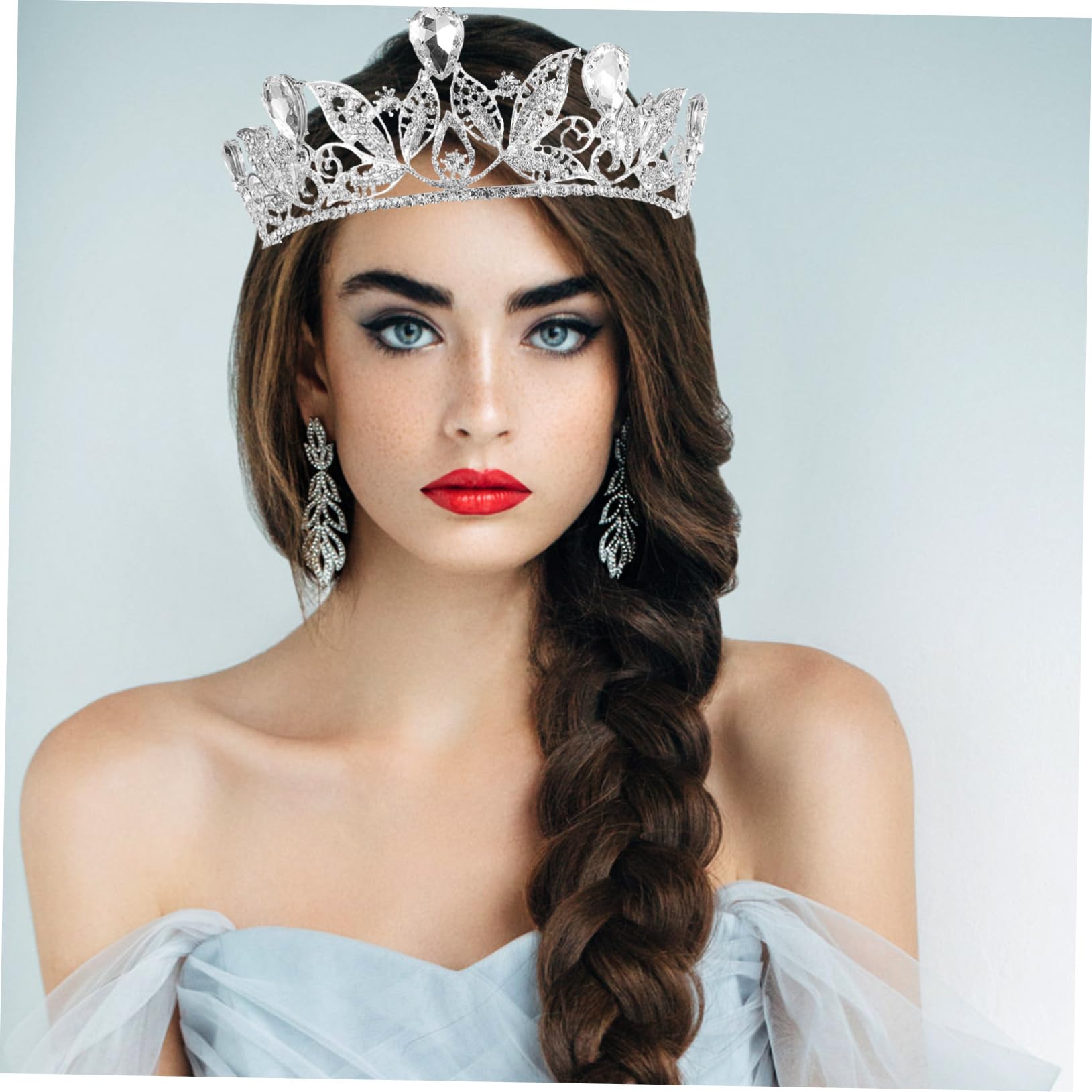 Elegant Wedding Tiara Headpiece for Women - Crystal Silver Bridal Crown, Fairy Princess Hair Accessory for Bride, Bridesmaid, Prom, Quinceañera, Pageant & Special Occasions