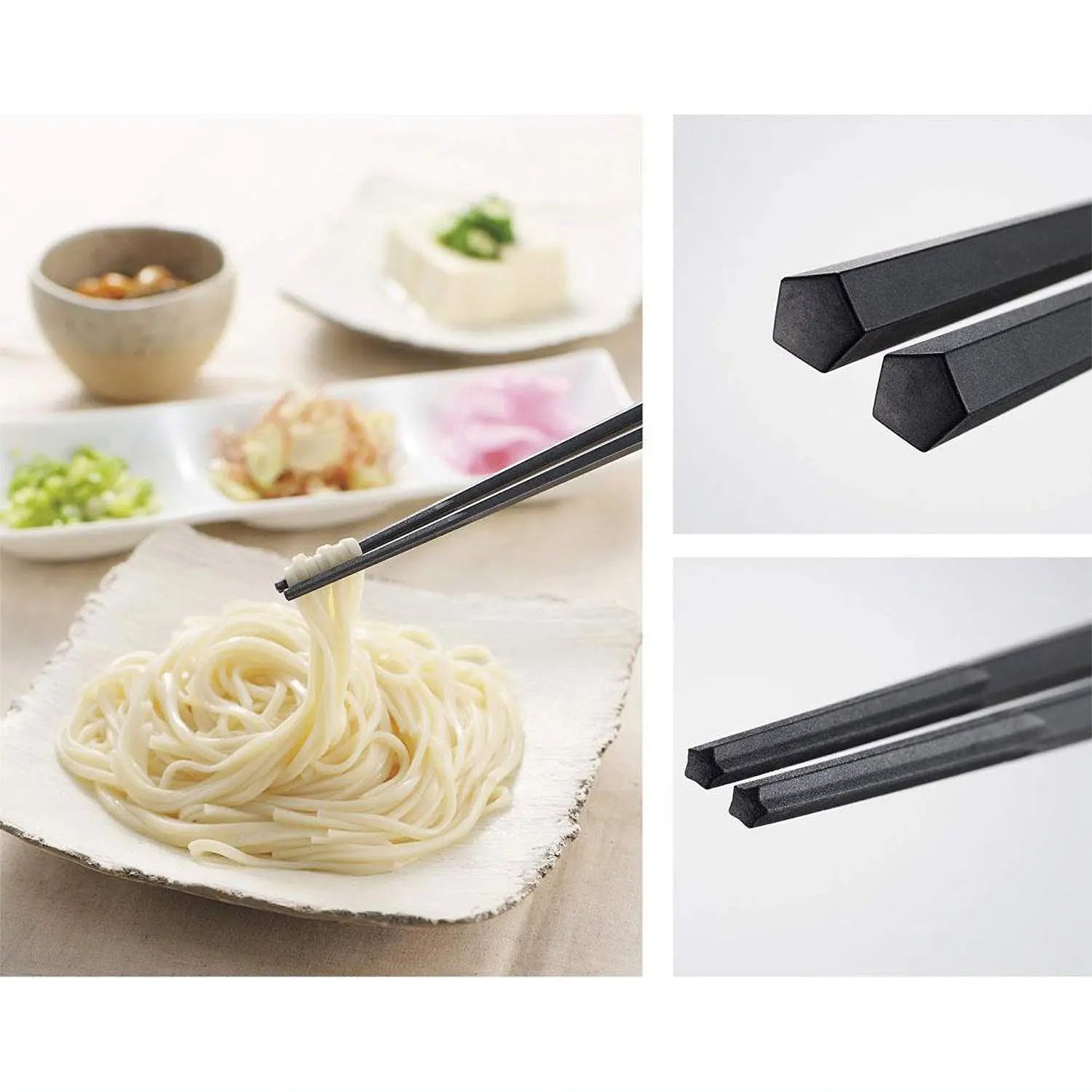 Akebono Premium SPS Resin Chopsticks - Japanese Style Reusable Dishwasher Safe Cooking & Dining Utensils for Sushi, Ramen, Asian Cuisine & Home Kitchen Use
