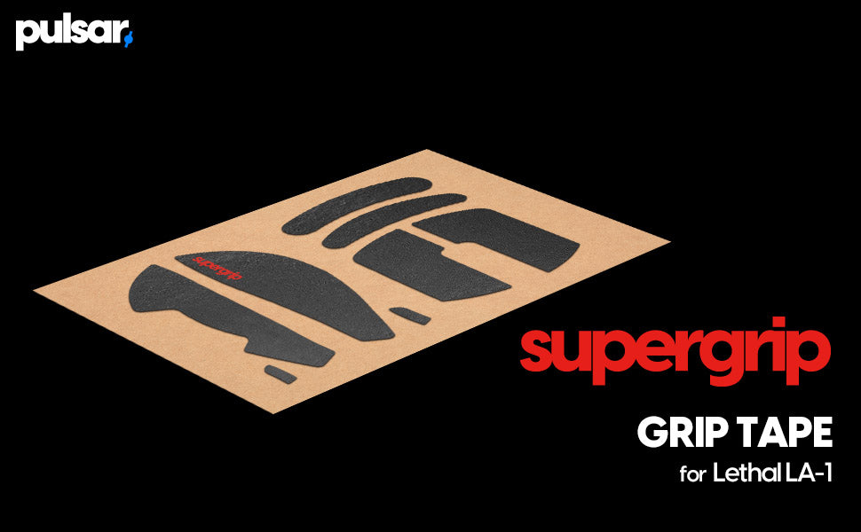 Pulsar Supergrip Grip Tape - Non-Slip Gaming Mouse Grip for Enhanced Control - Perfect for FPS, MOBA, and Esports Gaming (Compatible with Lethal Gaming Gear LA 1)