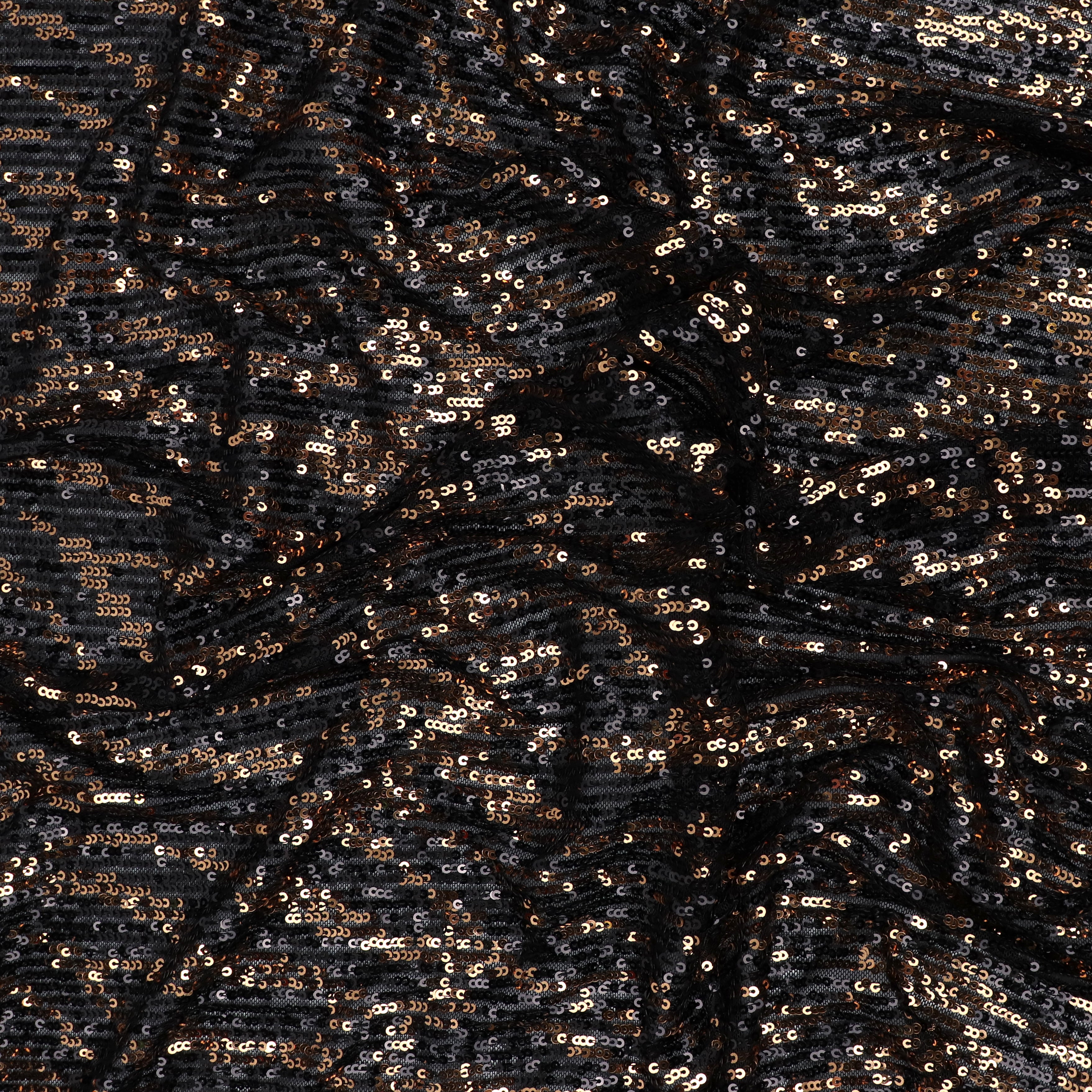 Gold & Black Zebra Sequin Tulle Fabric - Perfect for Wedding Decor, Party Backdrops, and DIY Costumes
