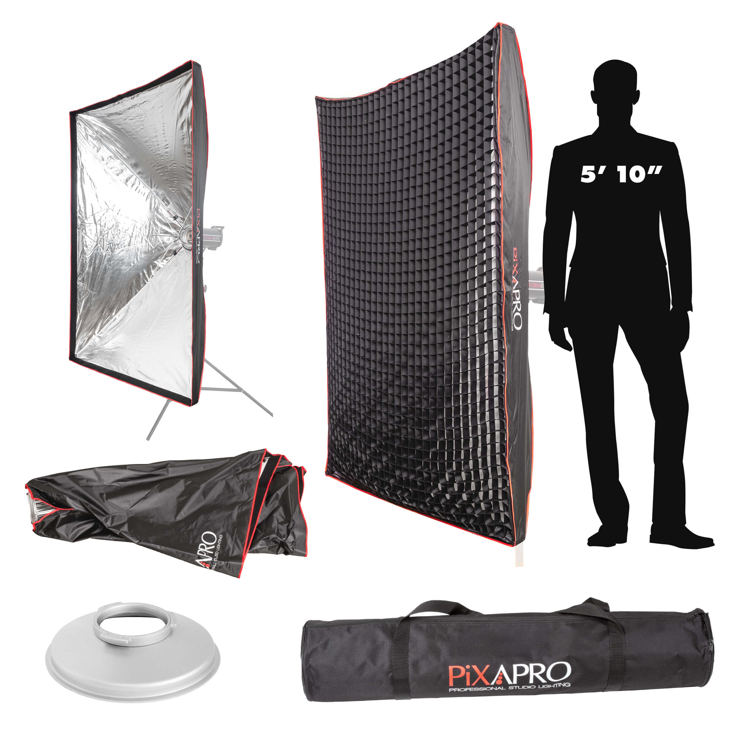 120x180cm Large Rectangular Quick Set Up Softbox with 4cm Grid - Professional Photography Lighting for Studio, Portrait, and Product Shoots