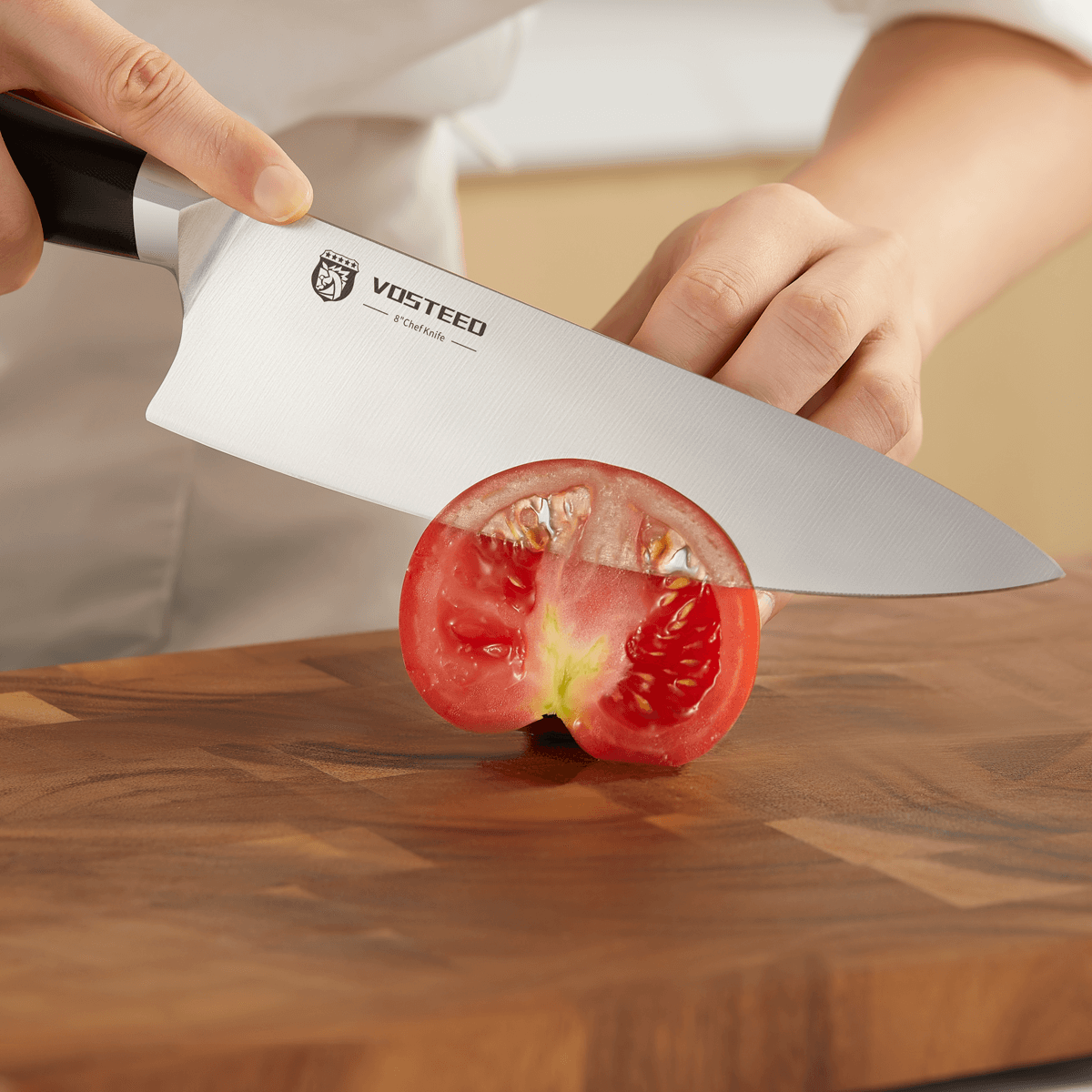 Stallion I 8-Inch Chef's Knife - Professional Kitchen Knife for Precise Chopping, Slicing & Dicing - Perfect for Home Cooks & Professional Chefs - Ideal for Vegetables, Meat & Herbs