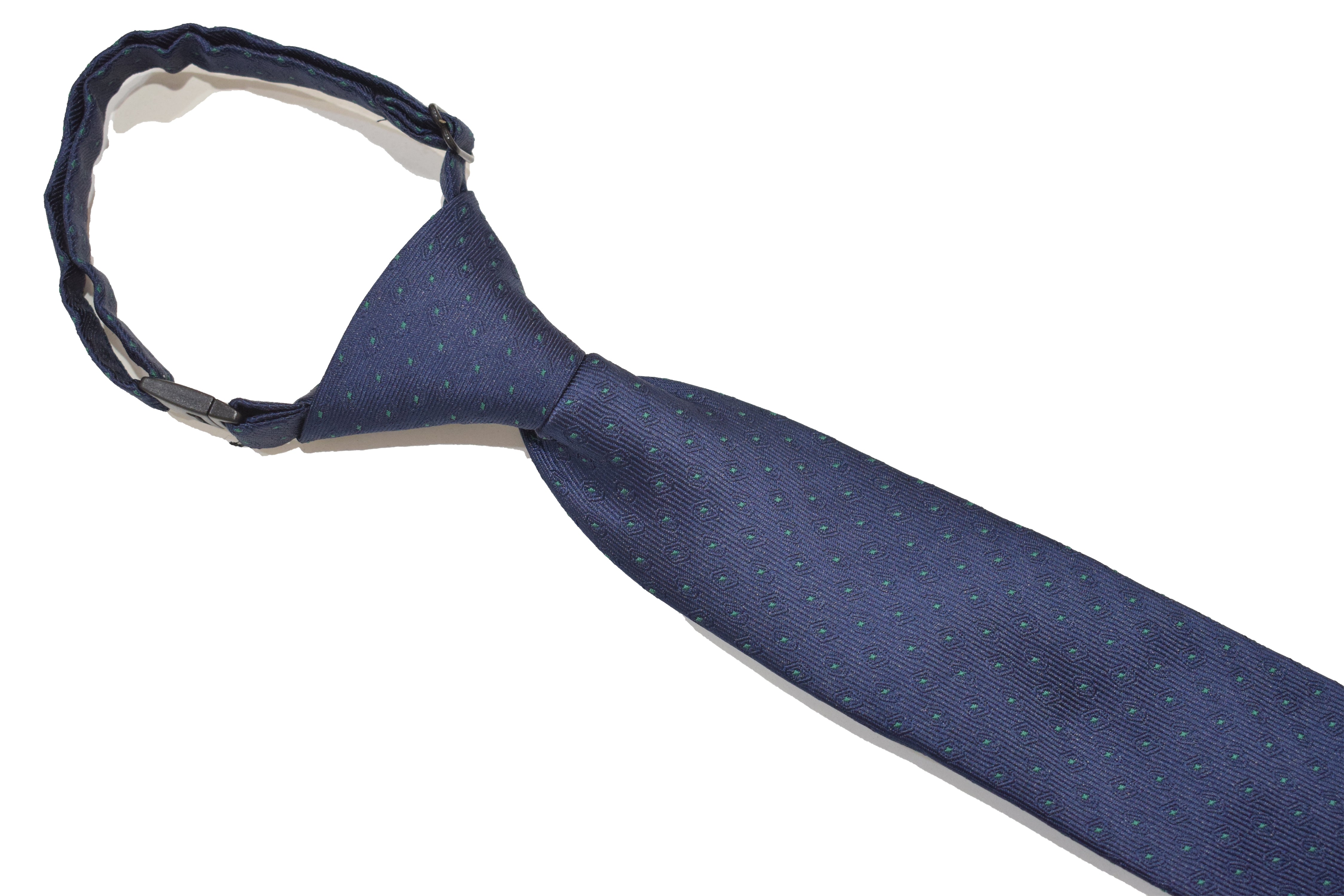 Boys Navy Green Micro Polkadot Neck Tie - Stylish Formal Accessory for School, Weddings & Special Occasions