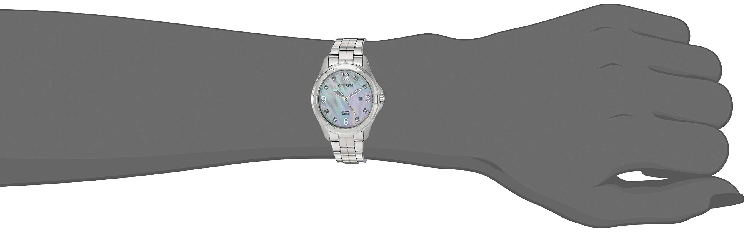 Citizen Quartz Women's Watch - Stainless Steel Band with Crystal Accents | Elegant & Durable Timepiece for Work, Parties & Everyday Wear