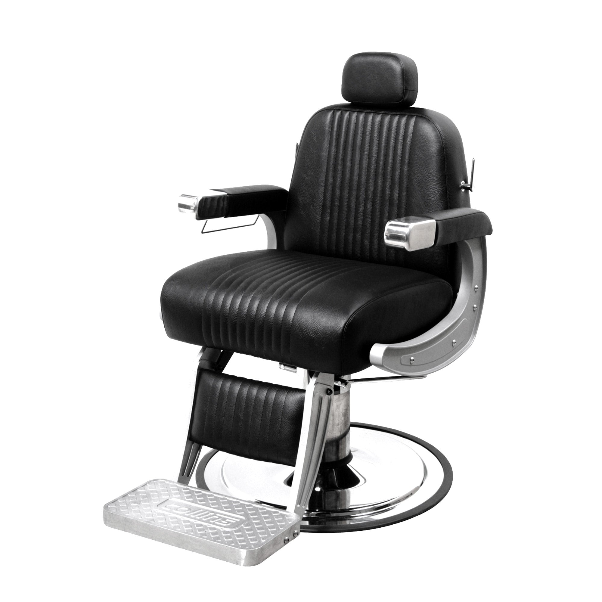Professional EDU Cobalt Omega Barber Chair - Heavy Duty Salon Styling Chair with Hydraulic Lift & 360° Swivel - Perfect for Barber Shops, Salons & Home Grooming Stations