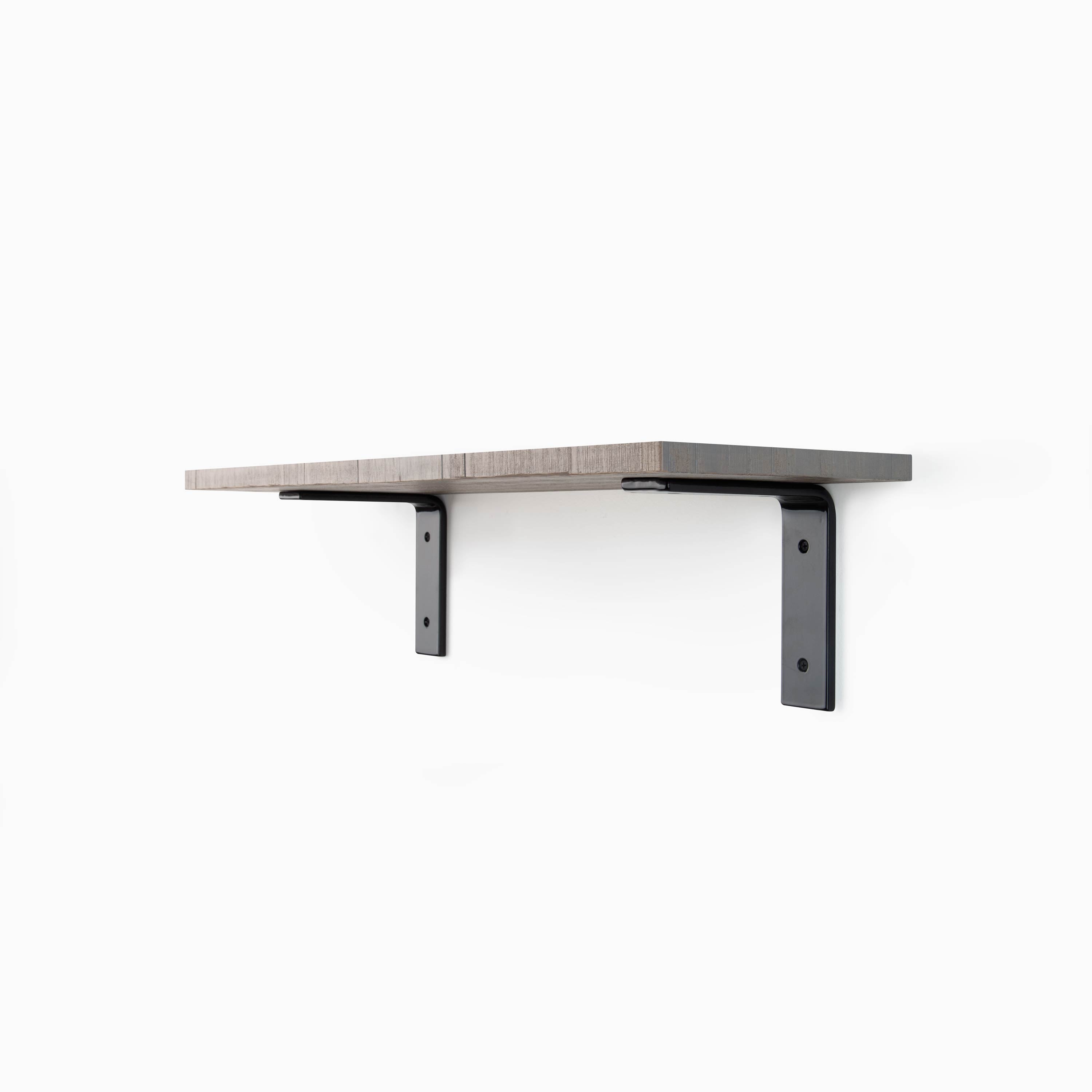 Rustic Wall Shelf - Leif Hatch Grey Floating Shelf for Living Room, Bathroom & Bedroom Decor | Farmhouse Style Wooden Shelves for Home Organization & Display
