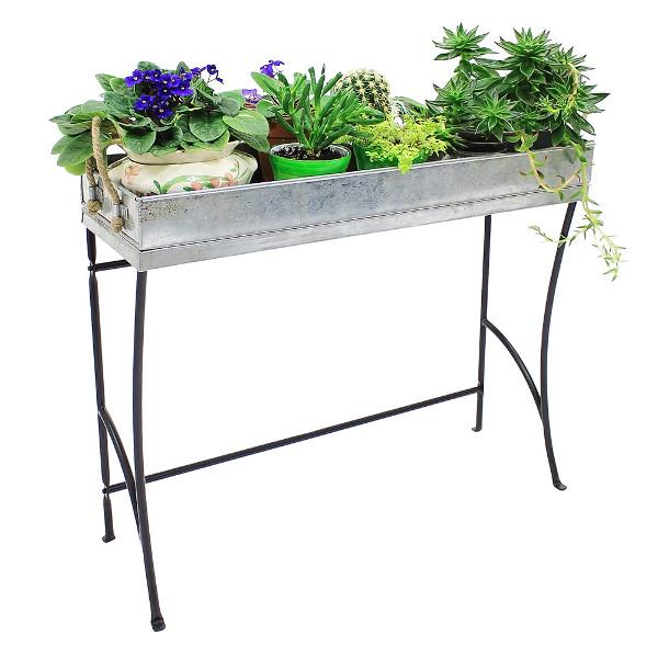 Trestle Plant Stand - Sturdy Wooden Indoor/Outdoor Plant Holder for Home & Garden Decor | Perfect for Displaying Potted Plants, Flowers & Herbs