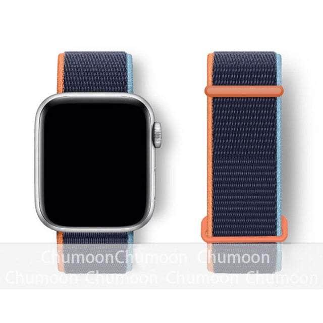 Adjustable Nylon Sport Band for Apple Watch 38mm 40mm 41mm 42mm 44mm 45mm - Durable Braided Weave Strap for Running, Workout & Outdoor Activities