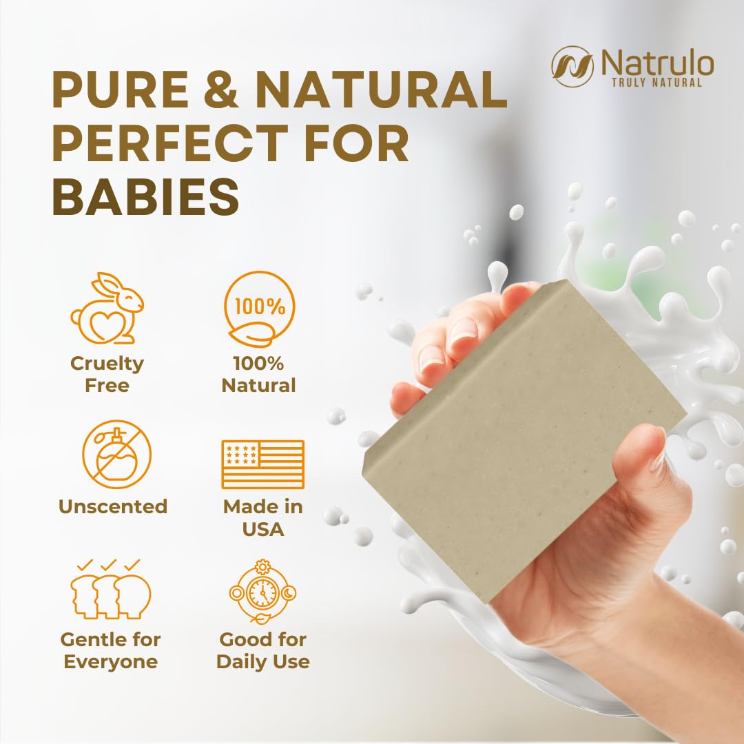 Natural Cactus Honey & Oats Goat Milk Soap Bar 4 oz - Moisturizing Bar Soap for Dry, Itchy Skin, Eczema & Psoriasis Relief - Gentle Face Cleanser & Body Wash for Women, Men & Kids - Soothes Sunburn & Skin Rash - Perfect for Sensitive Skin Care & Daily Bath Routine