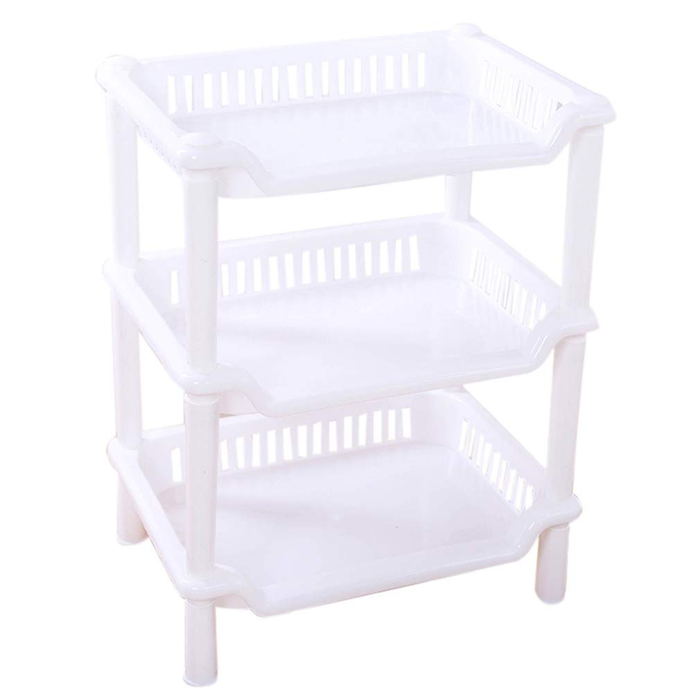 3-Tier Plastic Corner Organizer - Bathroom Caddy Shelf & Kitchen Storage Rack Holder for Shower, Sink, Pantry Organization | Space-Saving Home & Office Storage Solution