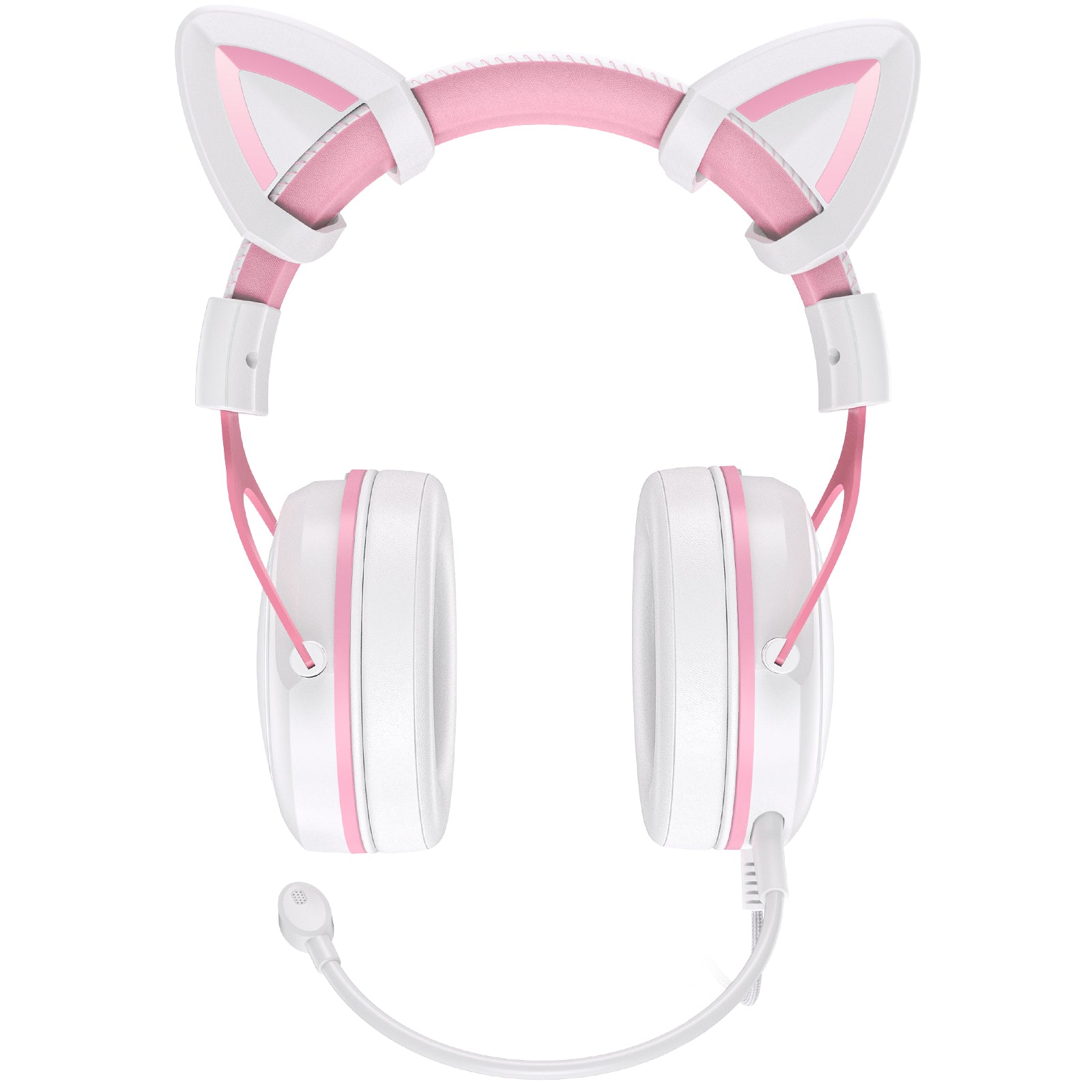 ONIKUMA X10 Pink Cat Ears Gaming Headset with Stereo Sound & Noise Cancellation - Perfect for PC, PS4, Xbox Gaming & Streaming