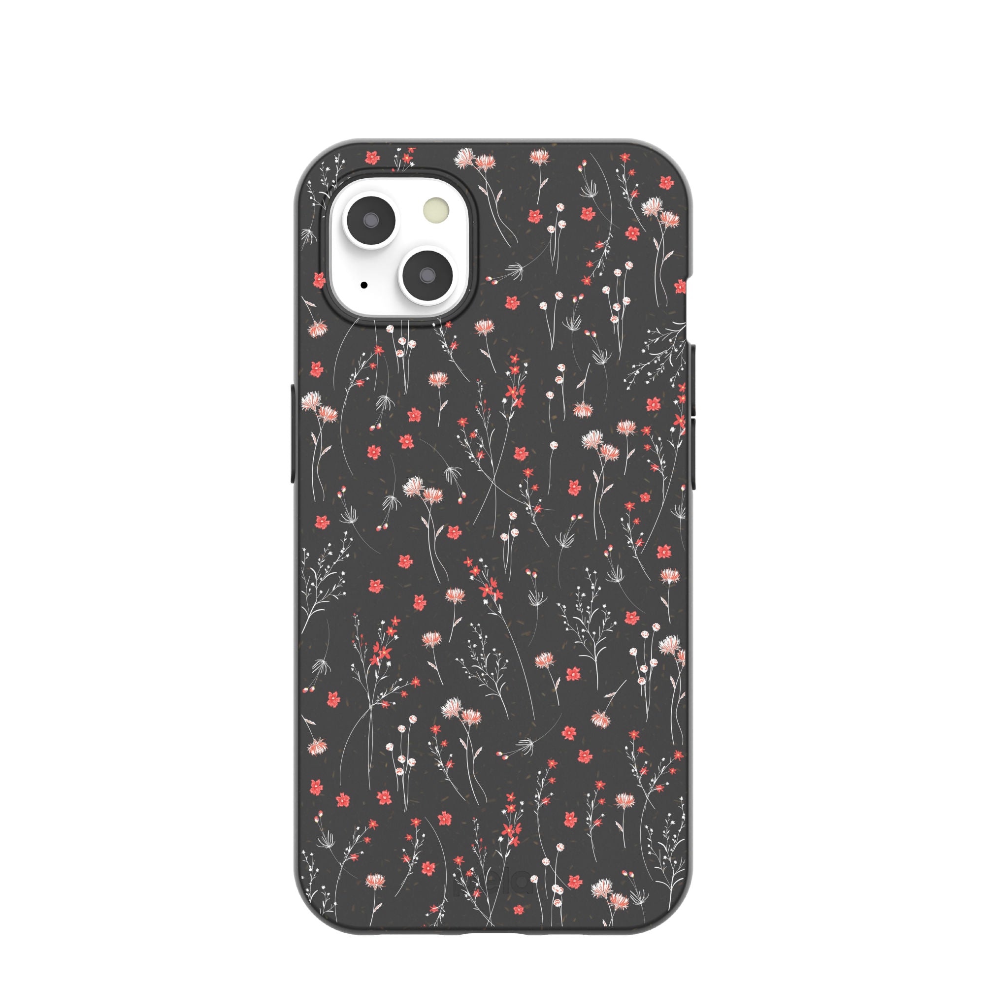 Black Night Garden iPhone 13 Case - Premium Protective Cover with Stylish Floral Design - Perfect for Everyday Use, Travel & Outdoor Activities