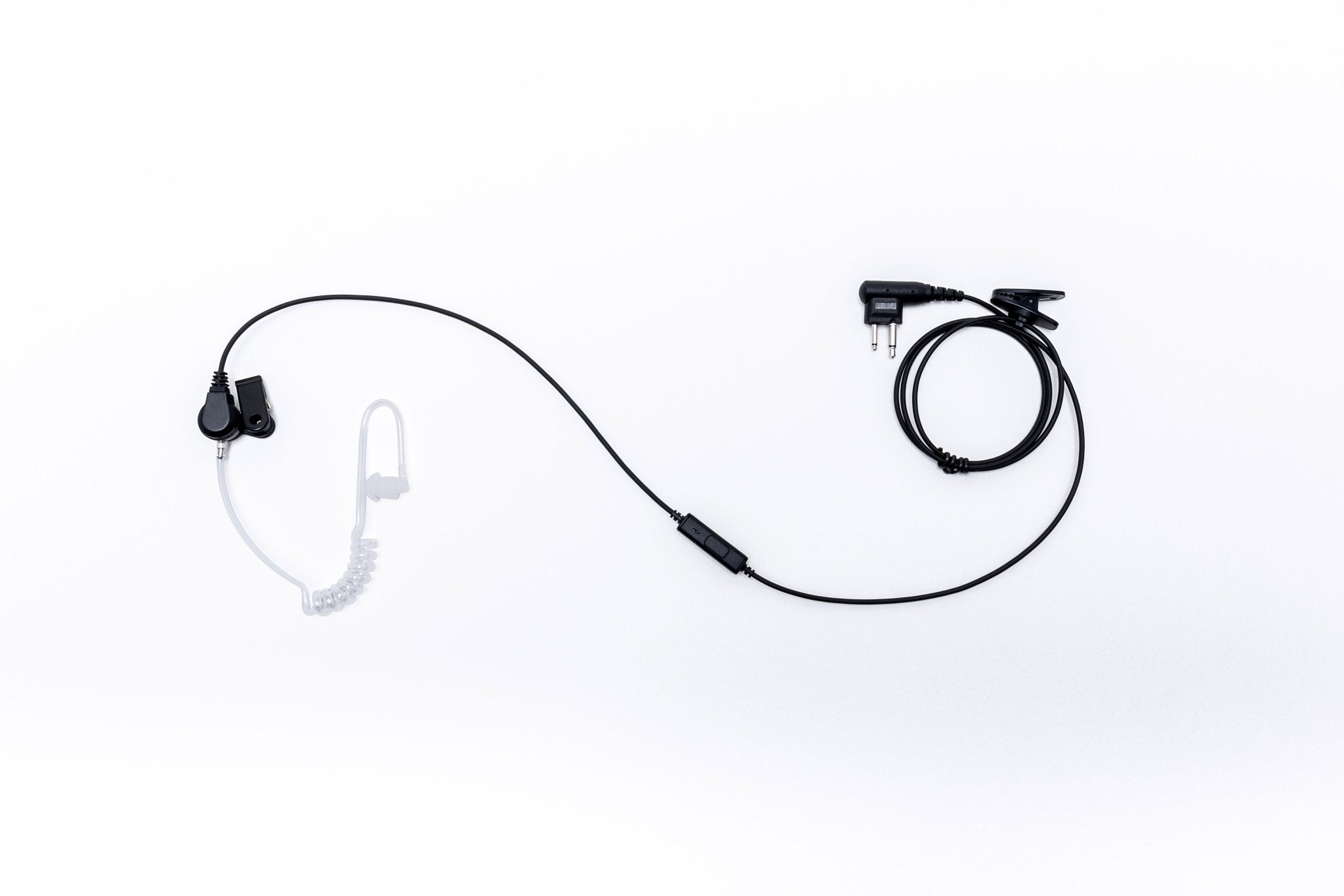 HYT2 S1W AT3 MP Impact Silver Series 1 Wire Surveillance Kit with Micro In-Line Push-To-Talk (PTT) & Acoustic Tube - Professional Security & Covert Communication for Law Enforcement & Military Operations