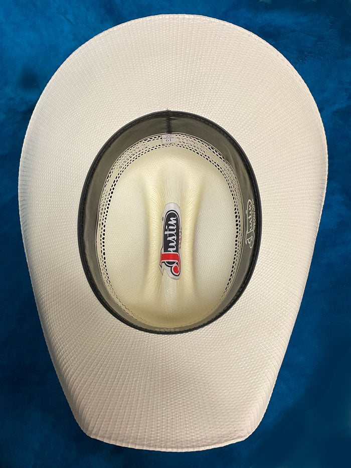 Justin JS0156BANG 10X BANGORA Straw Cowboy Hat Ivory - Western Style Cowboy Hat for Men & Women - Perfect for Rodeo, Country Music Festivals & Outdoor Adventures