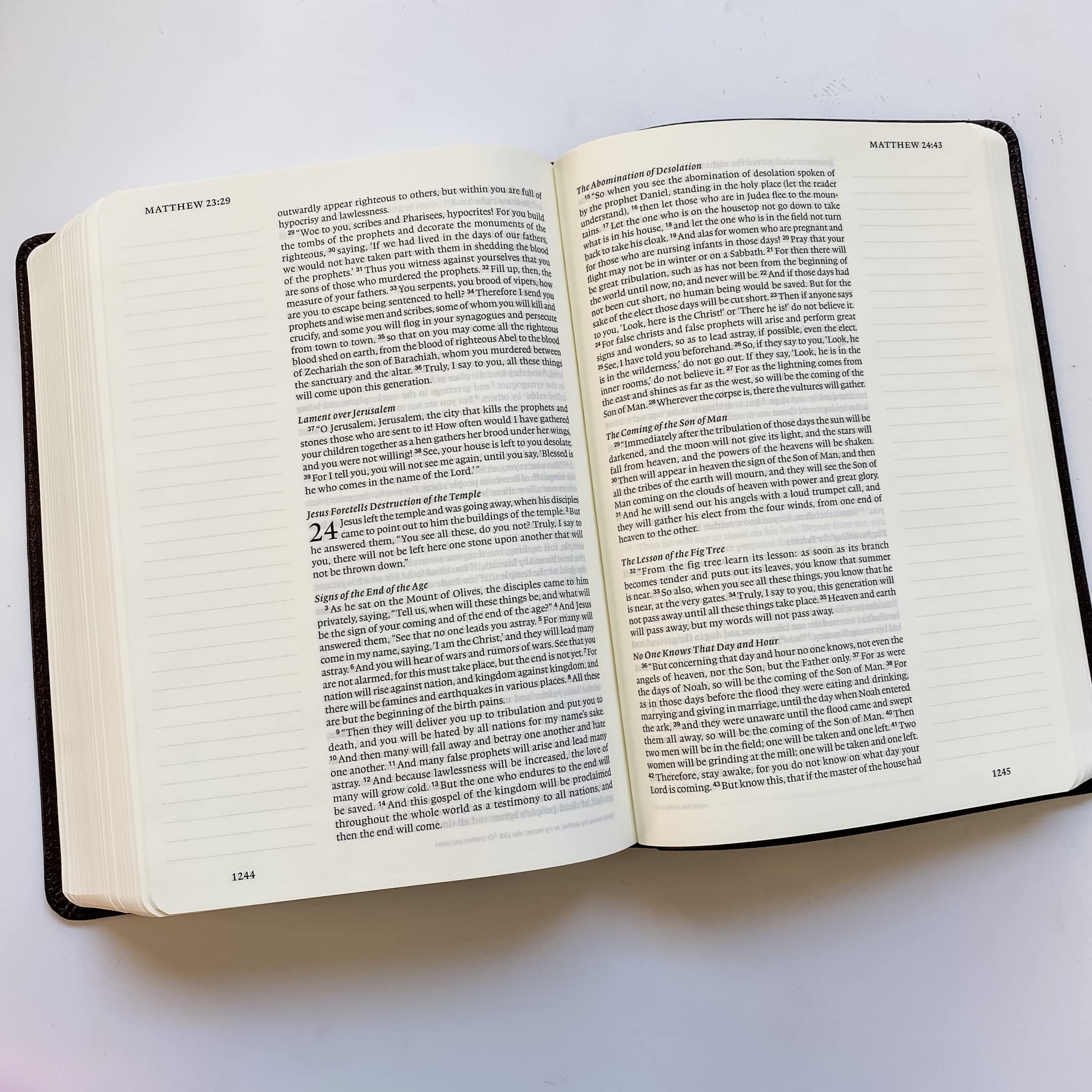 Hand Lettered & Laser Engraved ESV Journaling Bible with Custom Name - Personalized Christian Wedding Gift for Brides, Grooms & Couples - Perfect for Bible Study, Wedding Ceremonies & Anniversary Celebrations