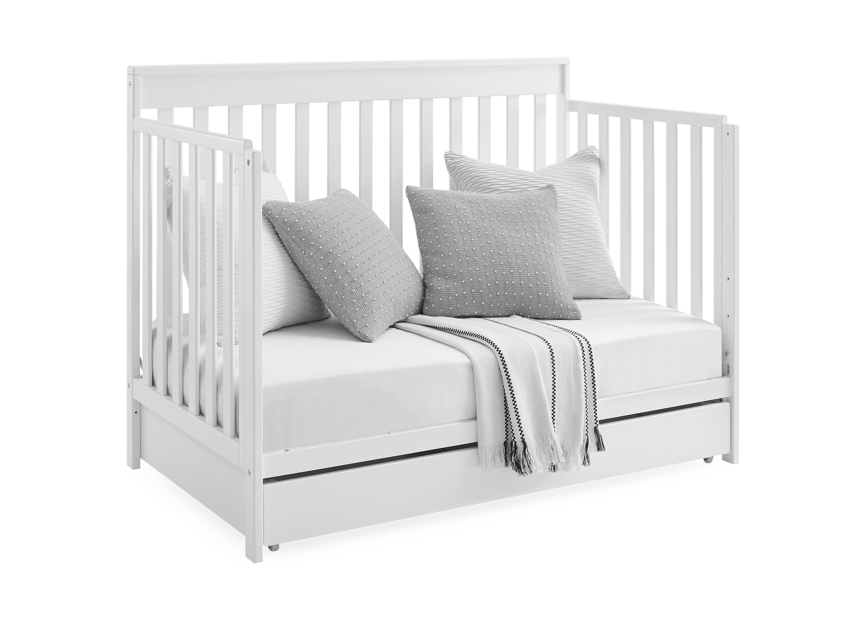 Mercer 6-in-1 Convertible Baby Crib with Storage Drawer & Trundle - Nursery Furniture for Newborn to Toddler Bed | Perfect for Small Spaces & Shared Rooms