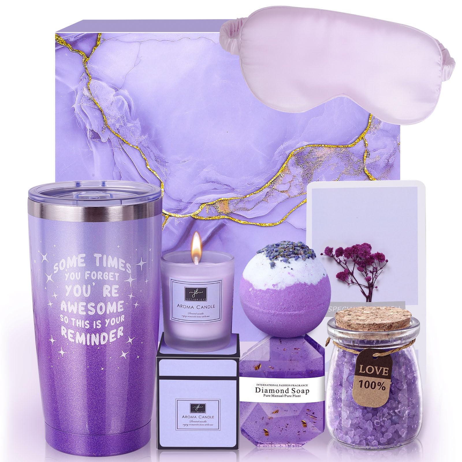 Best Relaxing Spa Gift Basket for Women - Perfect Birthday, Christmas, Valentine's Day & Mother's Day Present for Wife, Mom, Girlfriend, Sister & Friends - Luxury Self-Care Pampering Set for Her - Ideal for Home Spa Nights, Stress Relief & Special Occasion Gifts