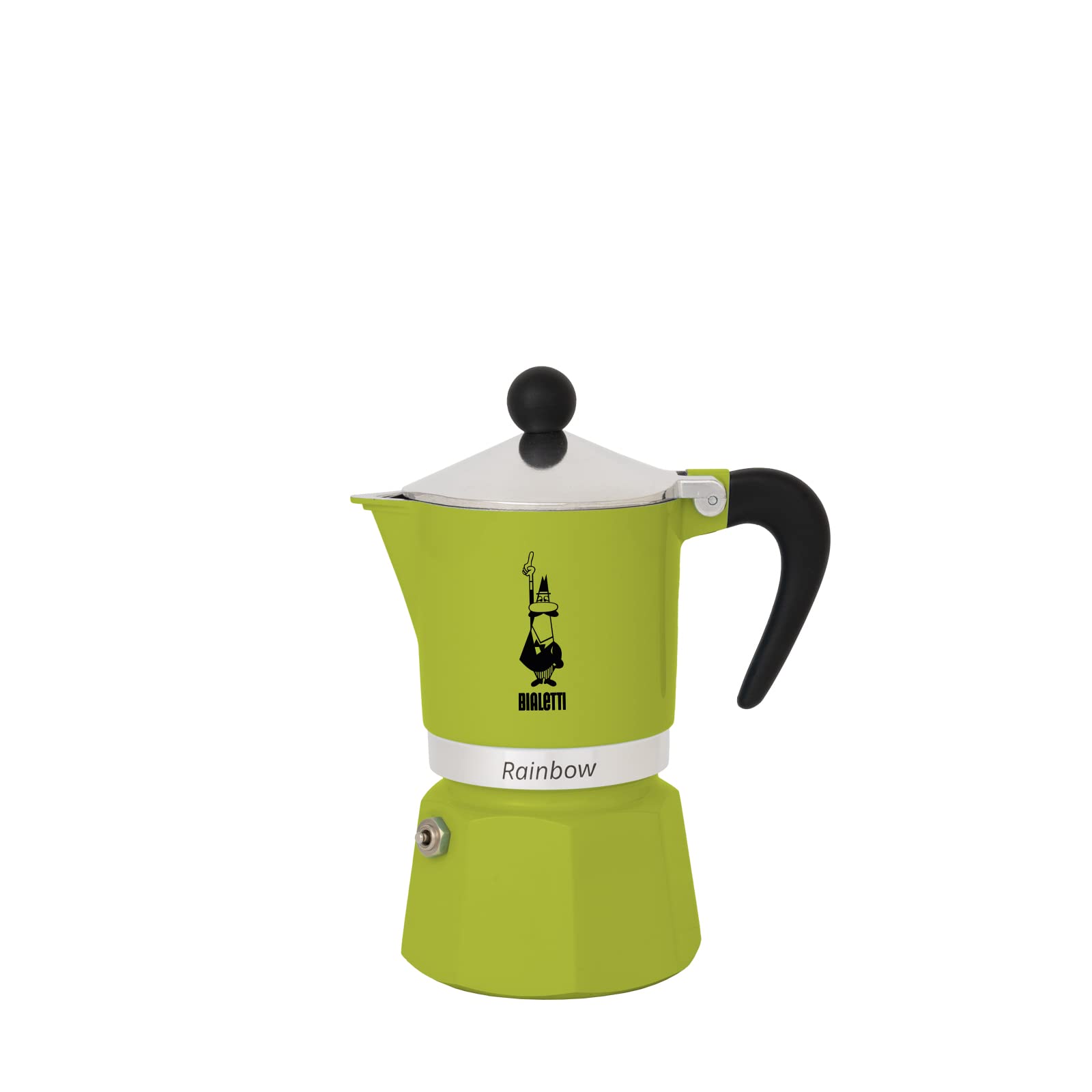 Bialetti 4971 Rainbow Stovetop Espresso Maker - 6 Cup Italian Moka Pot, Vibrant Green Color for Home & Office Coffee Brewing | Perfect for Camping, Gifts & Daily Use