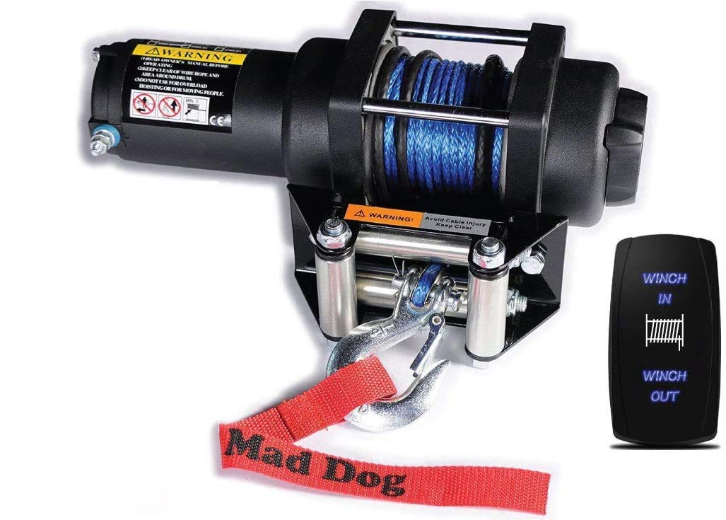 Mad Dog 3500lb Winch Mount Combo with Synthetic Rope for Kawasaki 750 Teryx (2008-2013) | Heavy-Duty Off-Road Recovery & Utility ATV Accessory