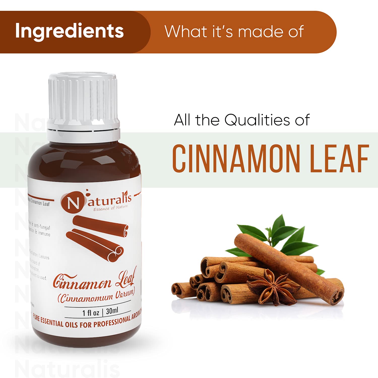 Naturalis 2-Pack Essential Oils Set - 30ml Citronella & Cinnamon Leaf Oil for Aromatherapy, Diffuser, Massage & Home Relaxation
