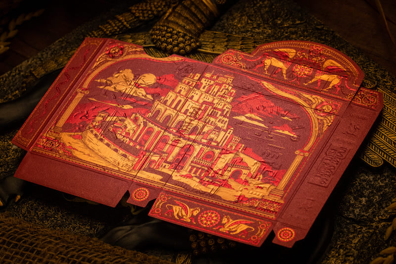 Premium Ruby Red Babylon Playing Cards - Elegant Design for Poker, Magic Tricks & Card Games | Perfect for Casino Nights, Gifts & Collectors
