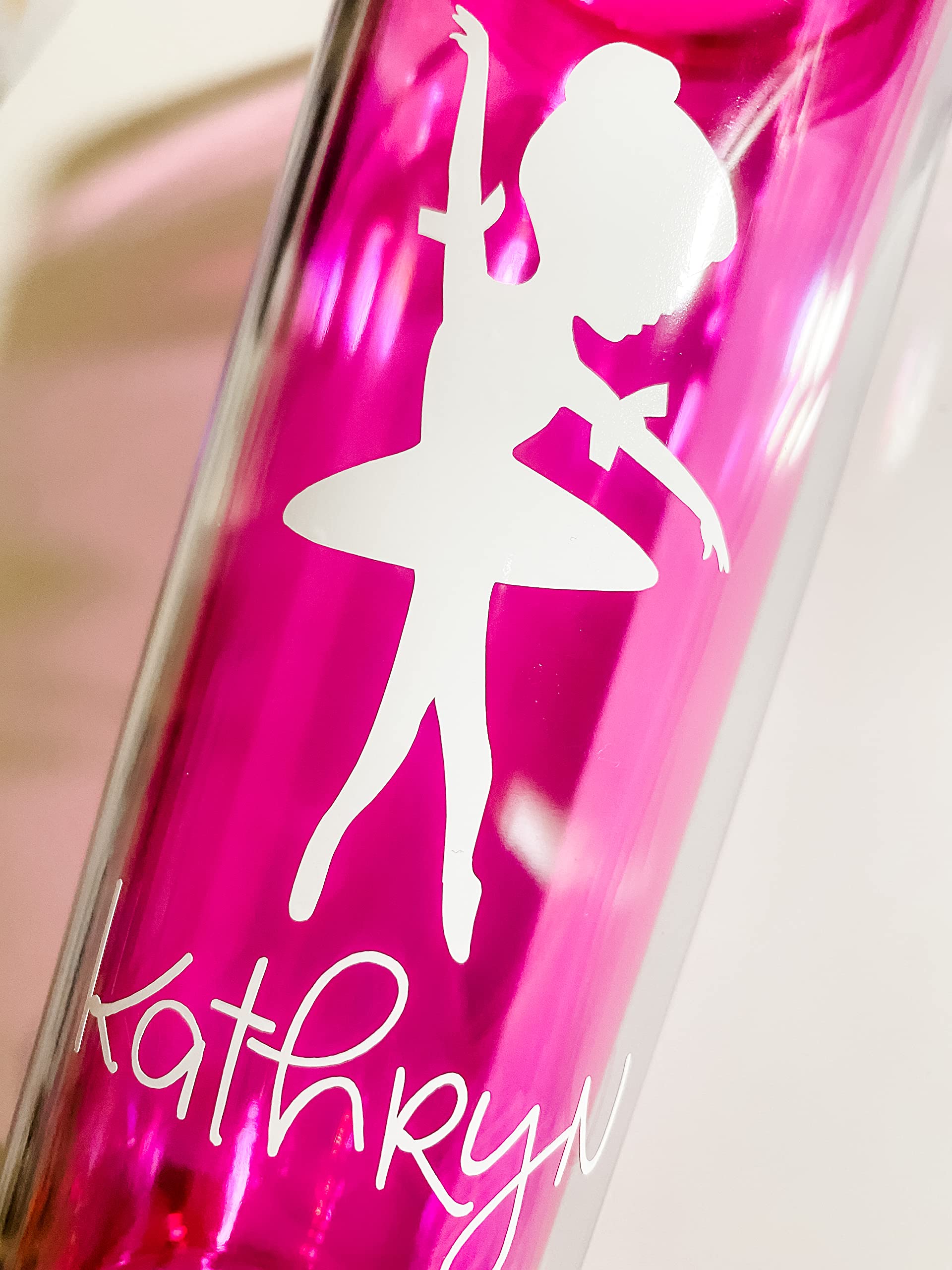 Personalized Ballerina Dance Decal Stickers - Custom Name Ballet Stickers for Tumblers, Water Bottles, Laptops - Perfect Dance Recital Gifts for Girls, Jazz Dance Company Favors - Great for Dance Competitions, Studio Decor & Birthday Presents