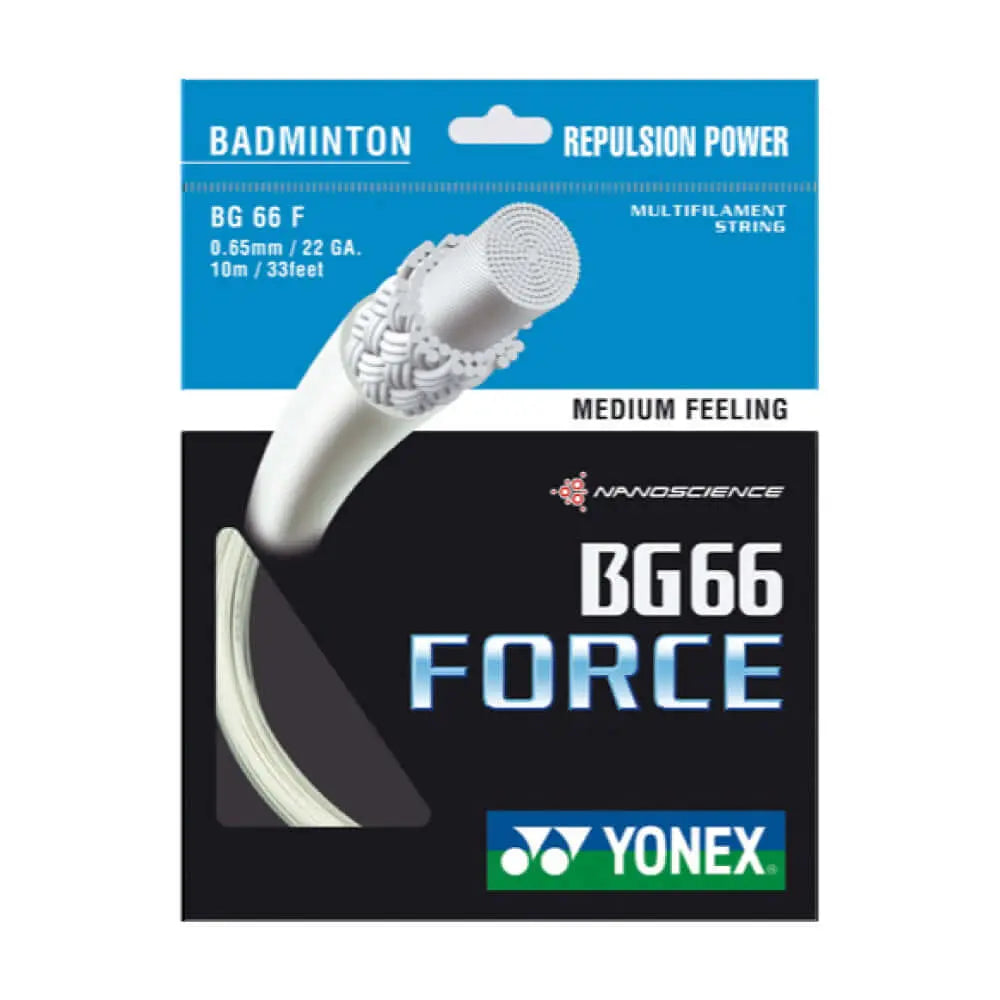 Yonex BG 66 Force Badminton String - 10m Length, 3 Color Options | High Performance for Competitive Play & Training