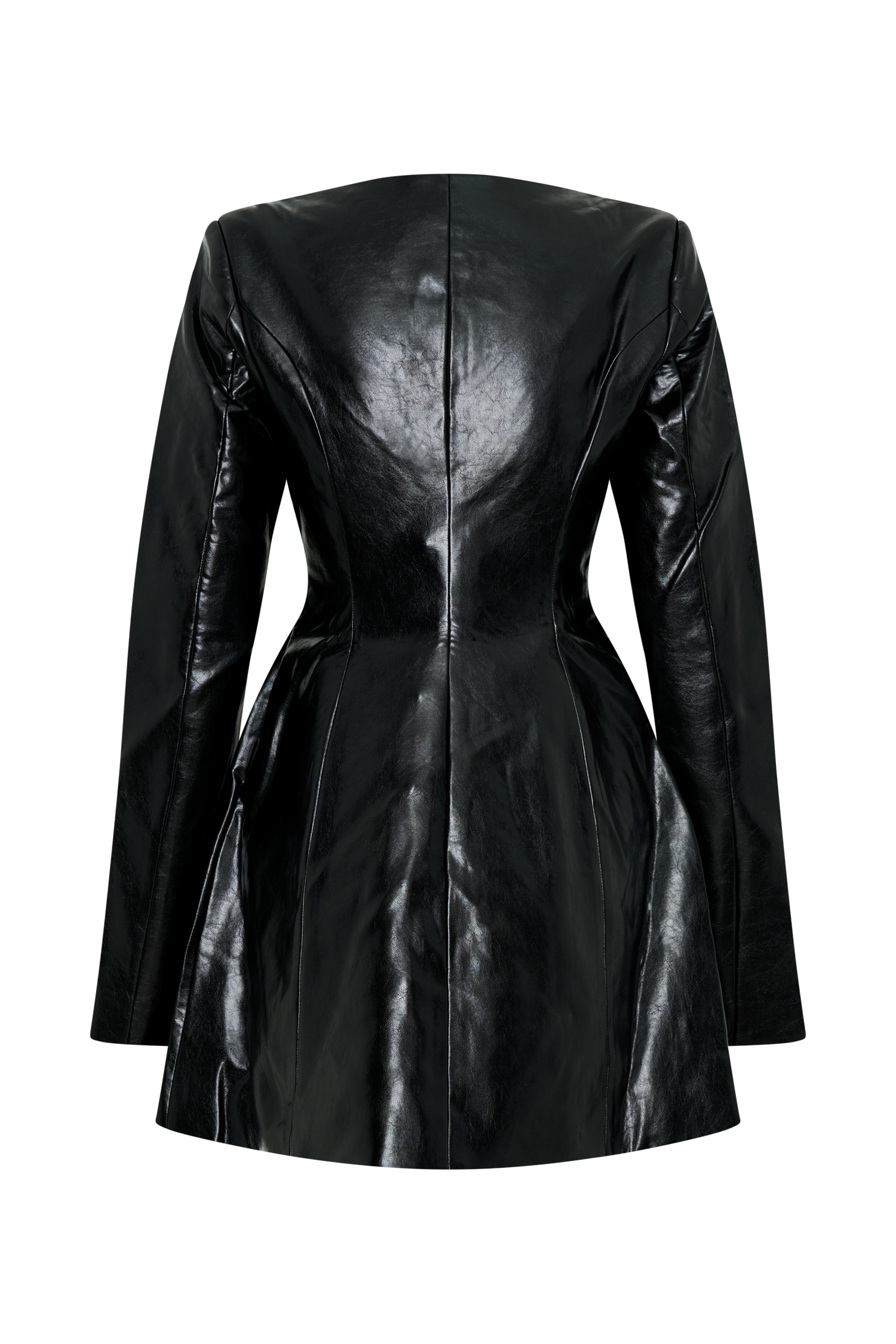 Nancy Faux Leather Mini Dress - Black | Sexy Vegan Leather Party Dress for Women | Perfect for Night Out, Club, Date Night & Special Occasions