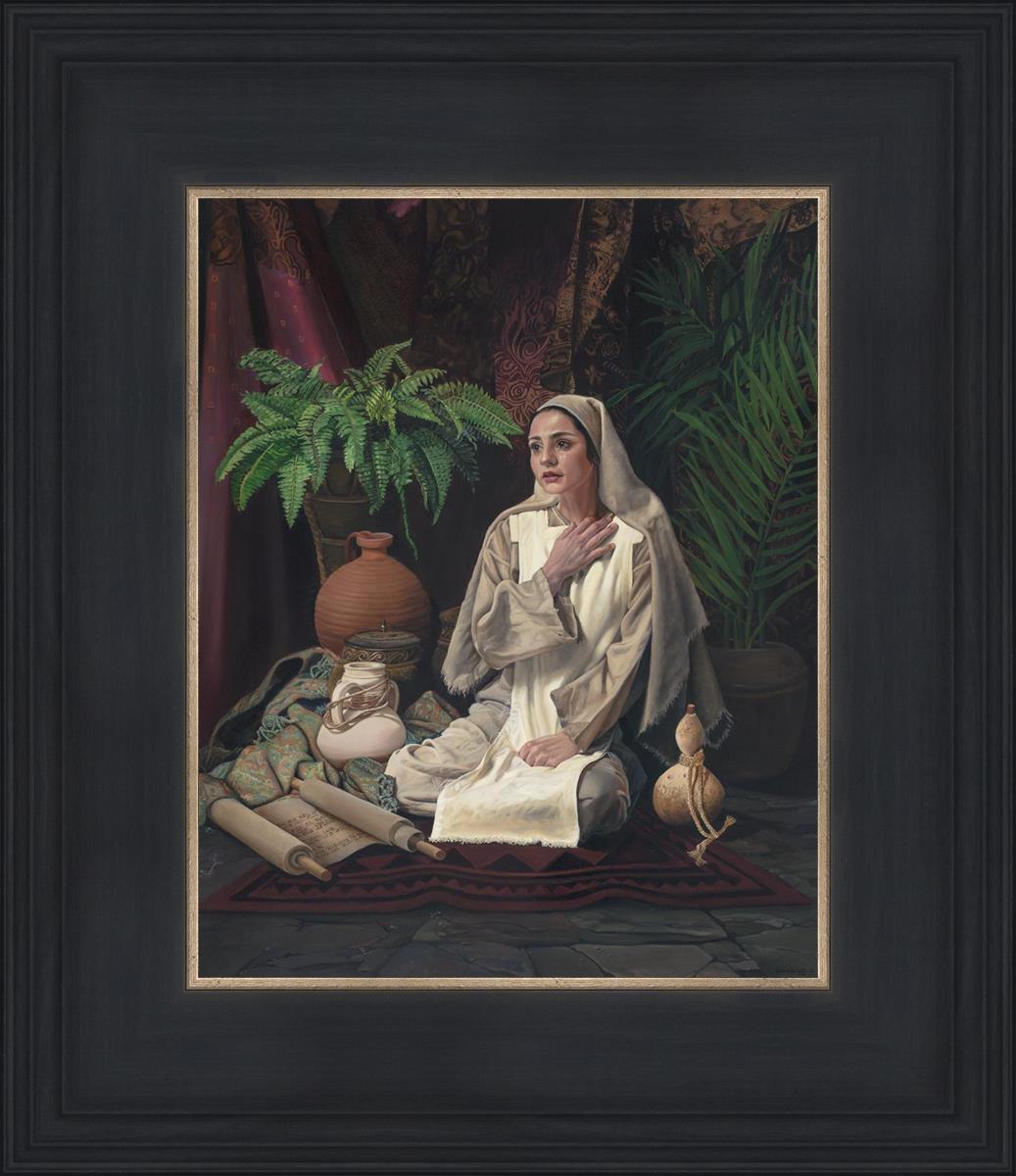 Behold Thy Handmaiden - Elegant Christian Home Decor for Prayer & Meditation | Perfect for Church Altars, Home Worship Spaces & Gift Giving