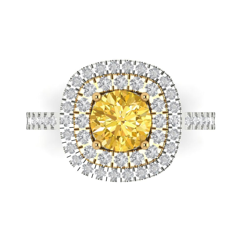 1.75ct Simulated Diamond Engagement Ring - 14k Gold for Wedding & Anniversary