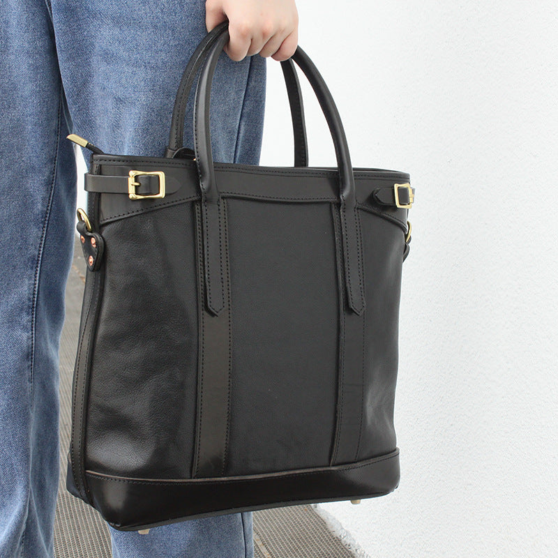 Premium Italian Leather Work Tote Bag for Women - Professional Office Briefcase & Laptop Bag - Stylish Business Handbag for Commuting, Meetings & Travel