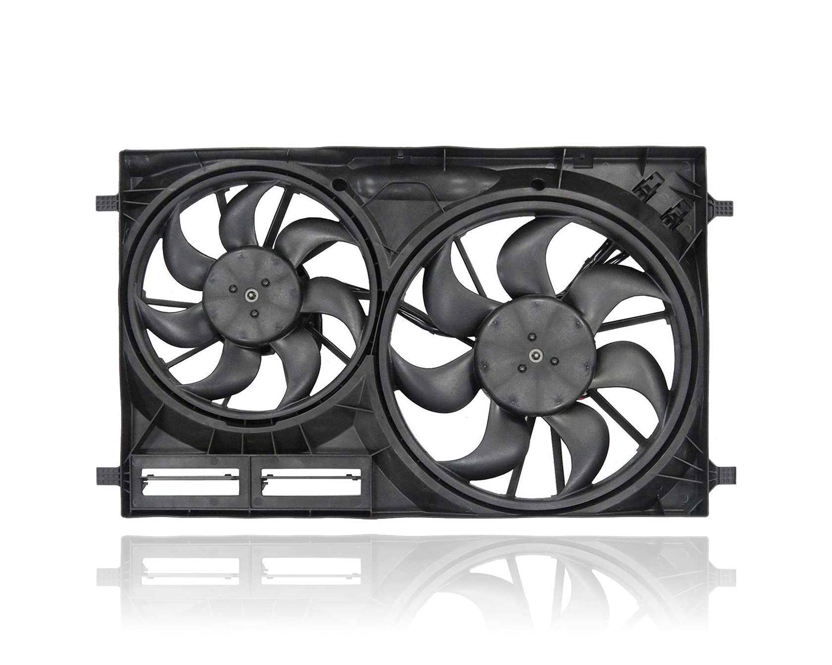 Dual Radiator and Condenser Fan Assembly Compatible with 2015-2019 Ford Transit Van 3.5L Turbo/3.7L - Replacement for FO3115211 | Direct Cooling System Upgrade for Passenger & Cargo Vans | Perfect for Hot Weather & Heavy Load Conditions