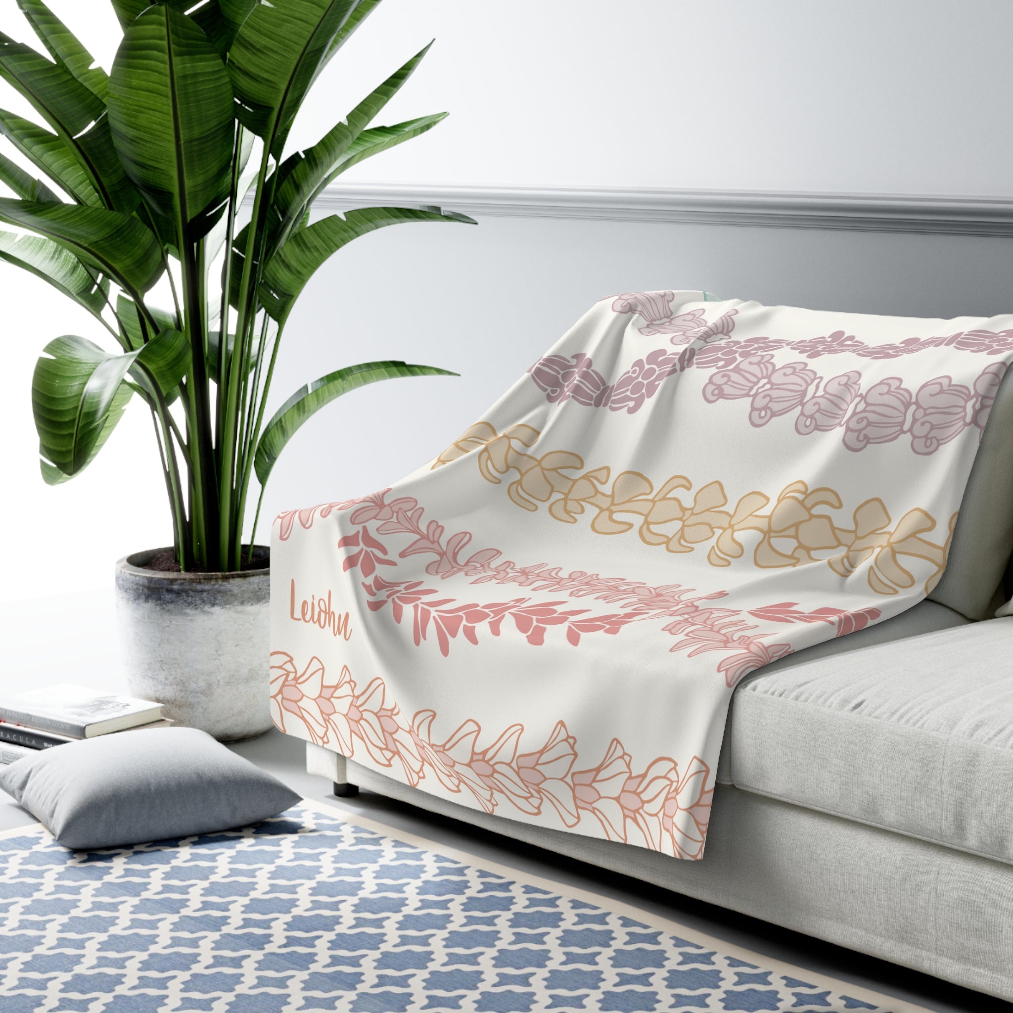 Forever Lei Sherpa Fleece Blanket - Ultra Soft & Warm Reversible Throw for Winter, Couch, Bed, and Travel - Cozy Home Decor Gift