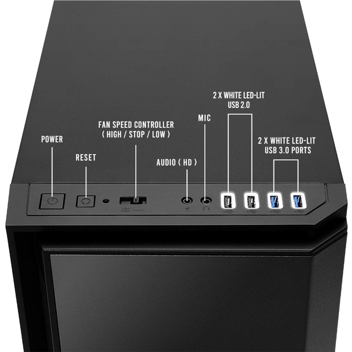 Antec P101 Silent Mid-Tower PC Case - Soundproof Computer Chassis with 4 Pre-Installed 120/140mm Fans & Noise-Dampening Panels | Perfect for Gaming Rigs, Workstations & Quiet Home Office Setups