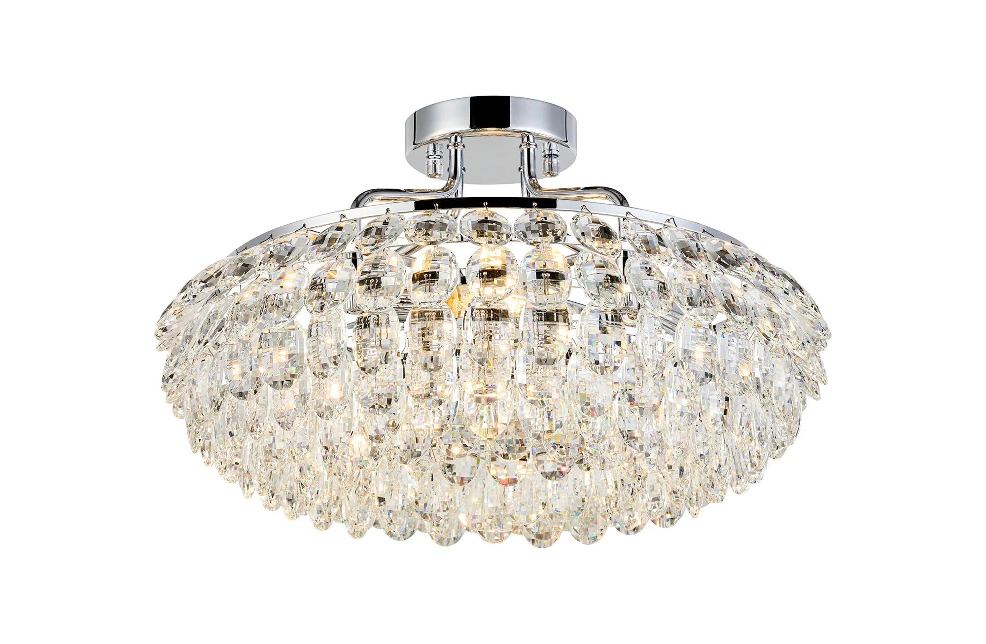 Consten Semi Flush Ring Ceiling Light Fixture with E14 Socket - Perfect for Bedroom, Hallway & Small Space Lighting