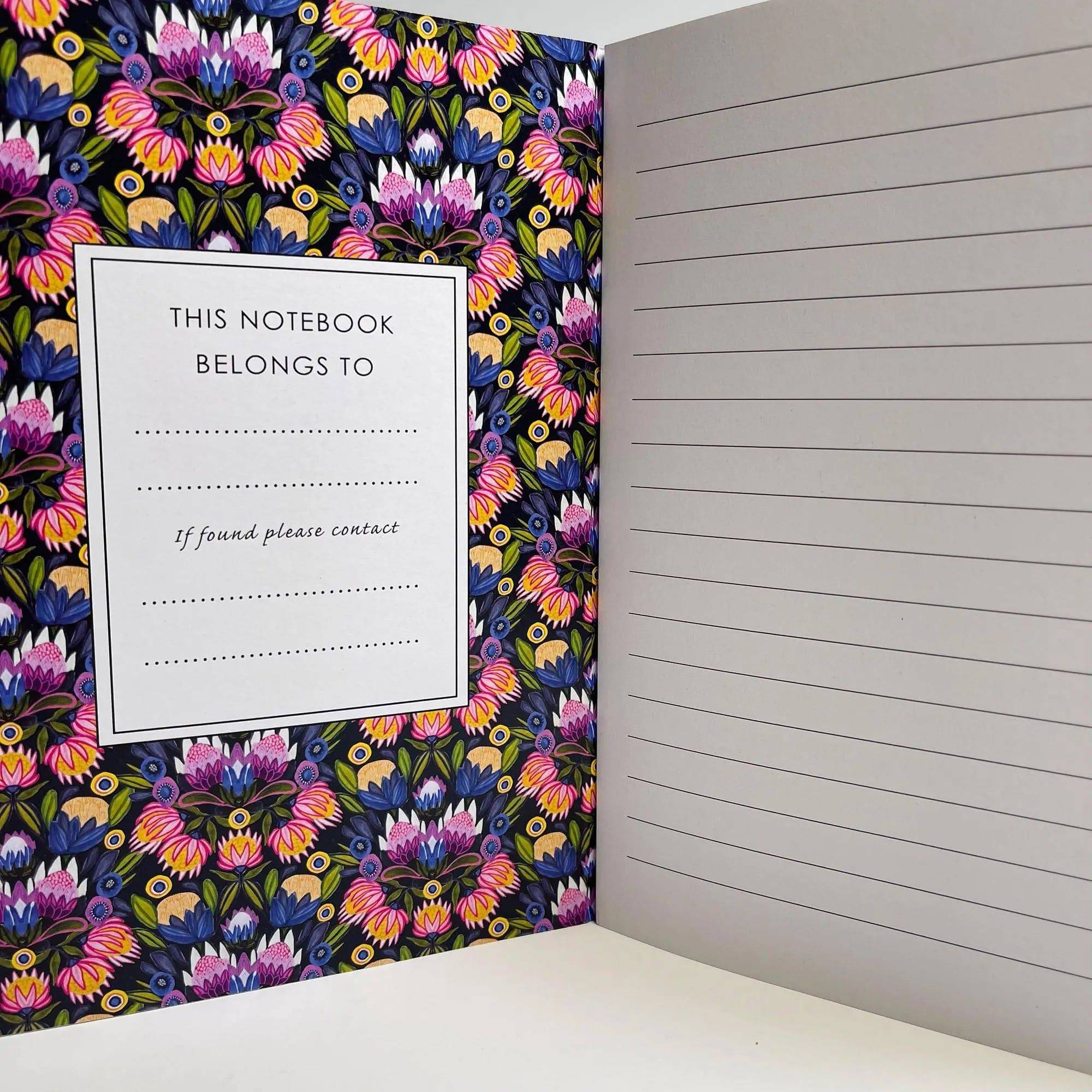 Premium Protea Magnifica A5 Notebook Set - Elegant Floral Design, 120gsm Thick Paper, Perfect for Journaling, Sketching & Note Taking - Ideal Gift for Students, Artists & Professionals